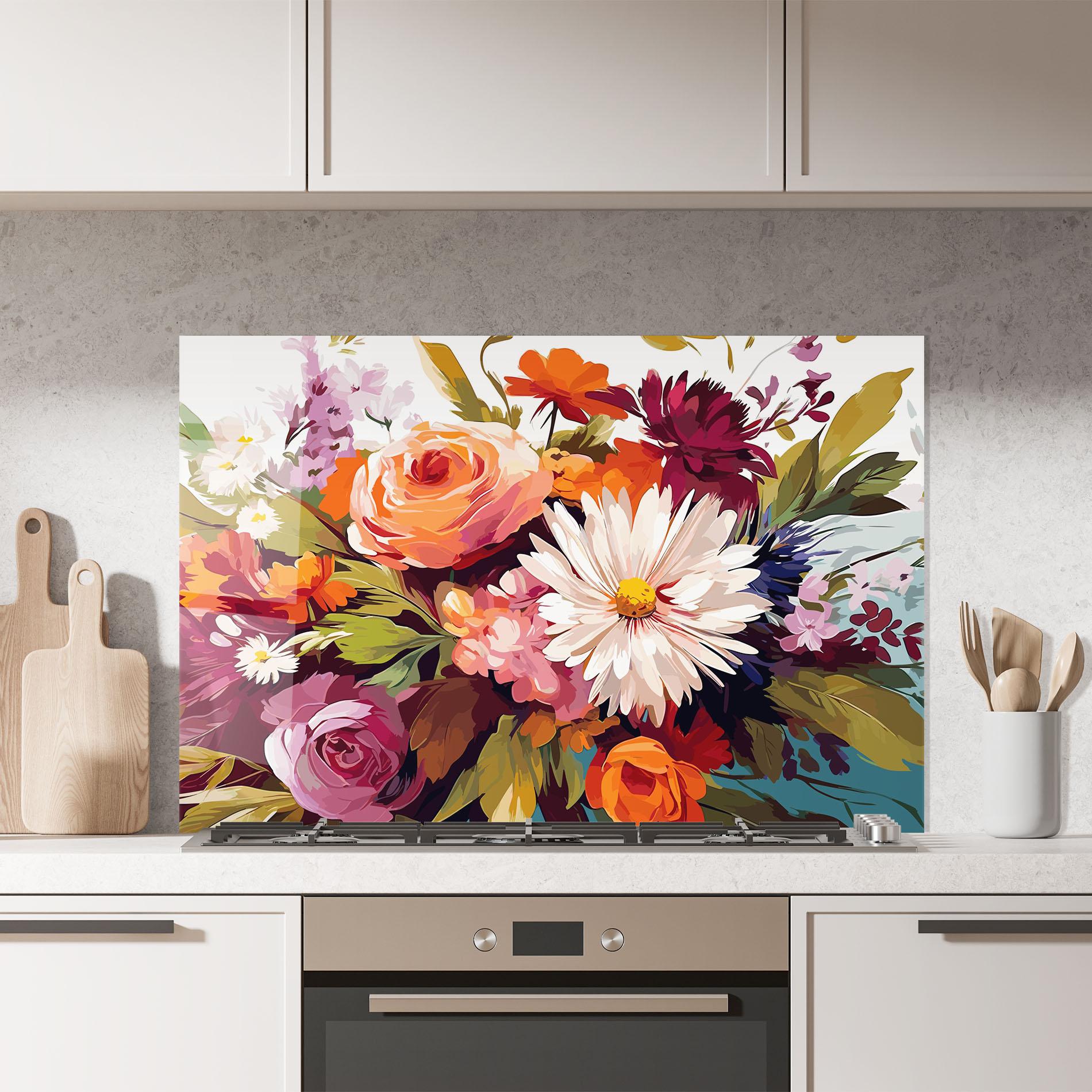 Panou Sticla Bucatarie Cream Orange Spring mockup 7