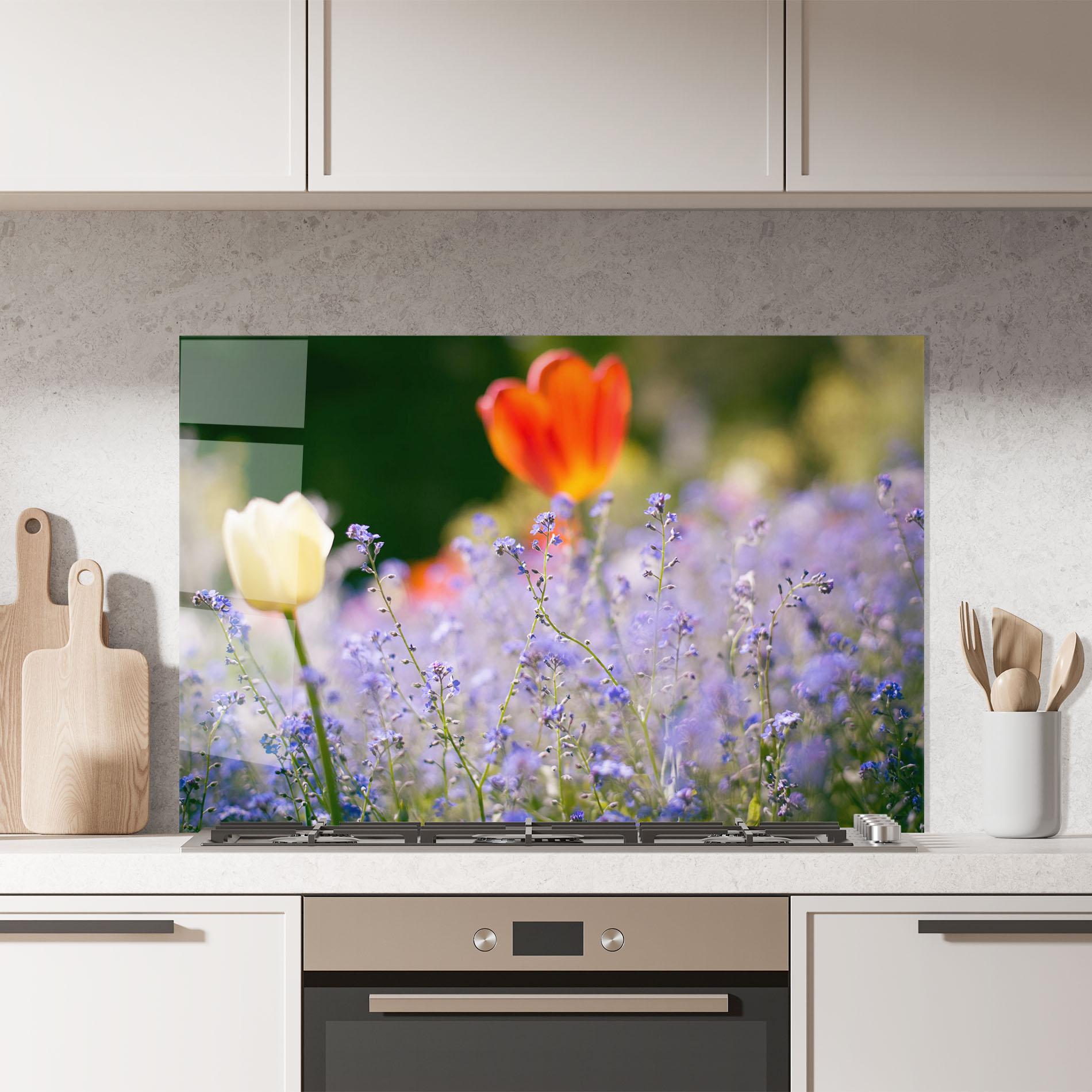 Panou Sticla Bucatarie Small Little Spring Flower mockup 7