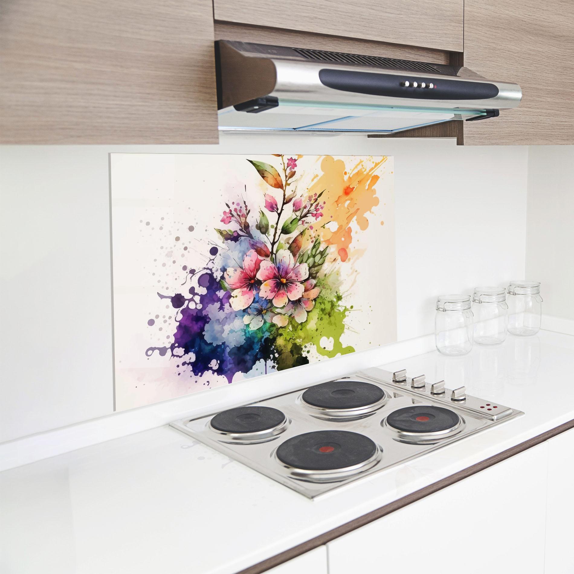 Panou Sticla Bucatarie Color Mix Spring mockup 8