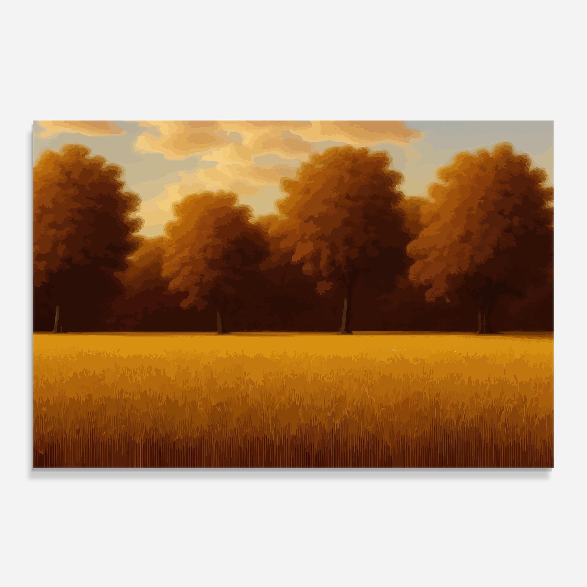 Panou Sticla Bucatarie Autumn Country Tree mockup 0