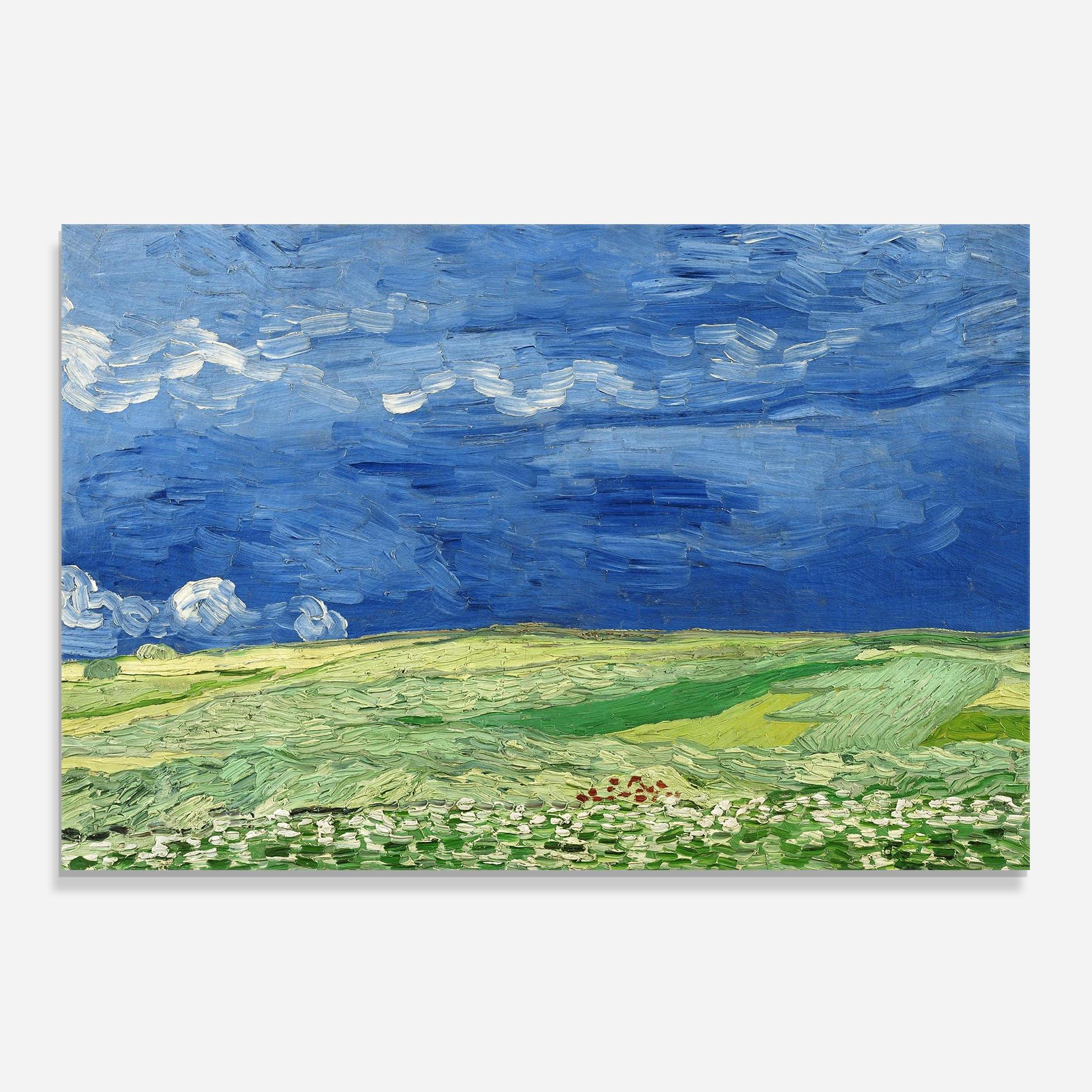 Panou Sticla Bucatarie Green Blue Field mockup 0