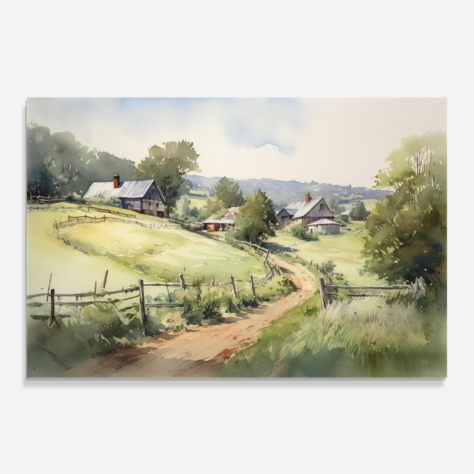Panou Sticla Bucatarie Rural Farm mockup 0