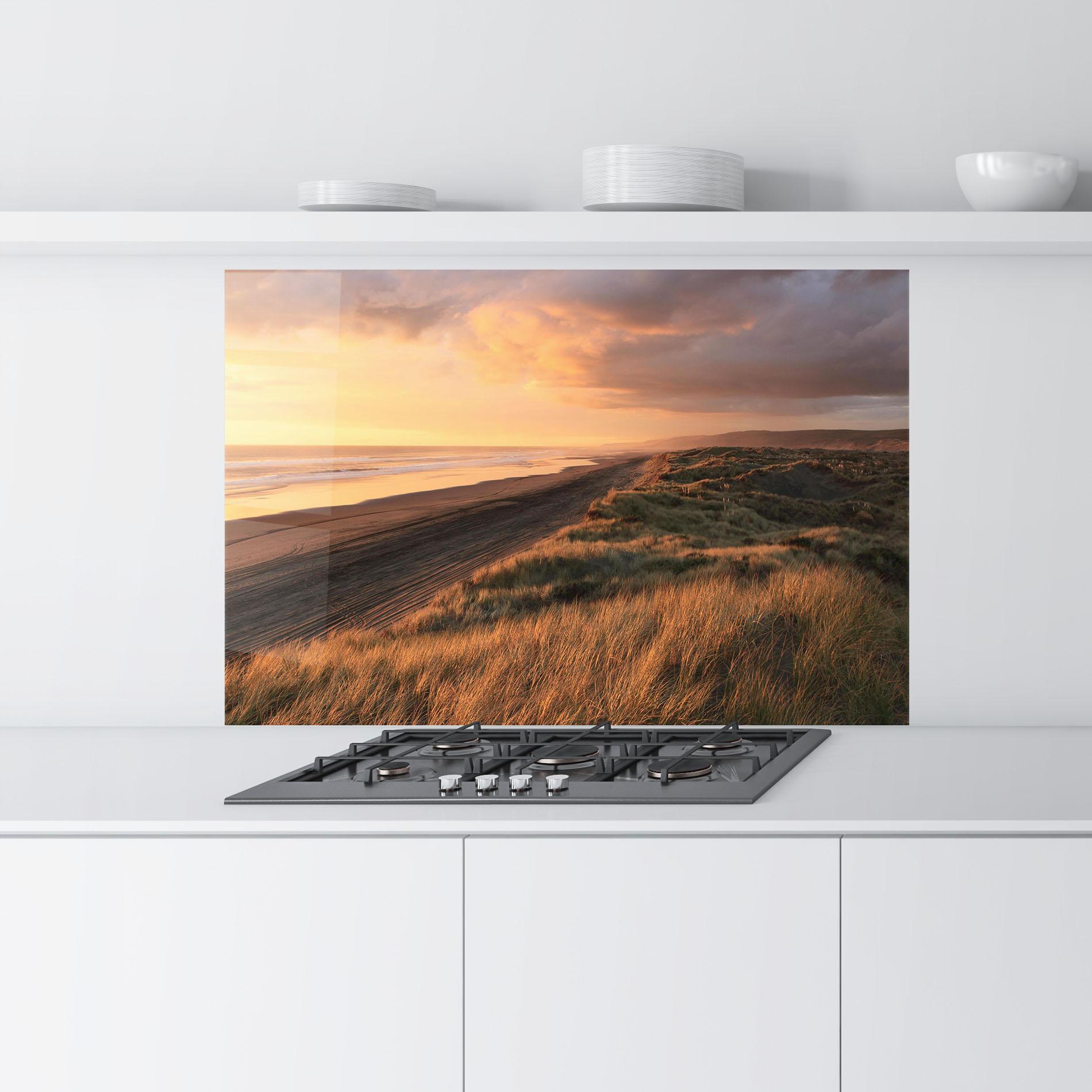 Panou Sticla Bucatarie Beach Land mockup 9