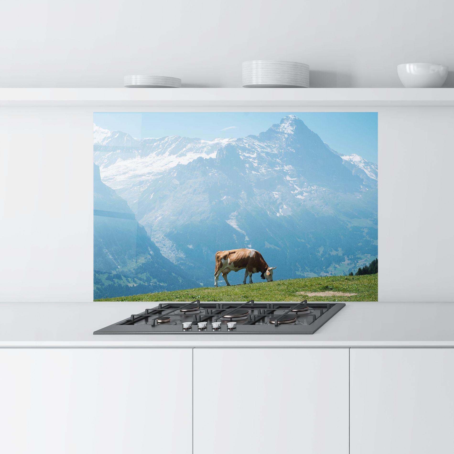Panou Sticla Bucatarie Cow Mountain mockup 9