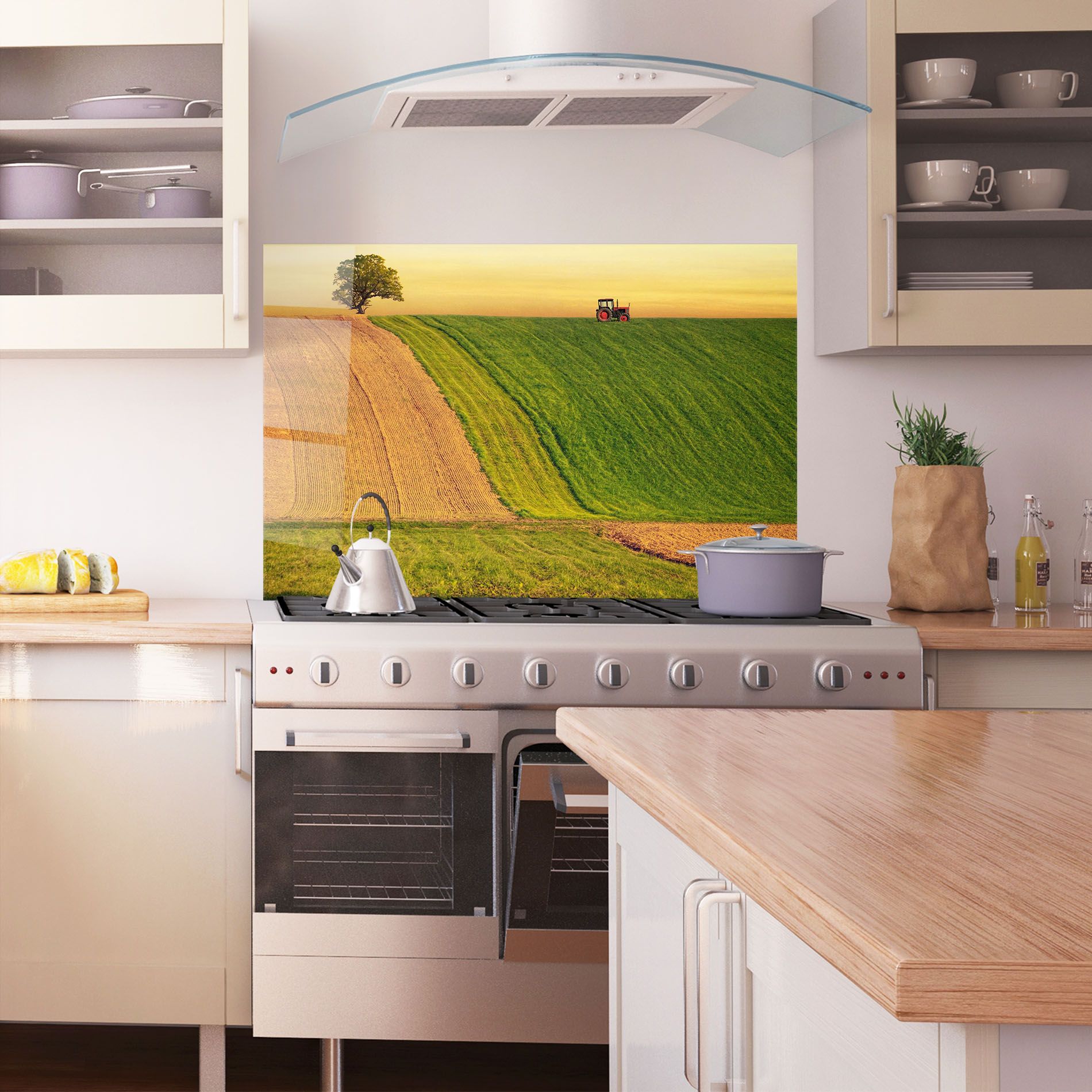 Green Cream Field mockup 1