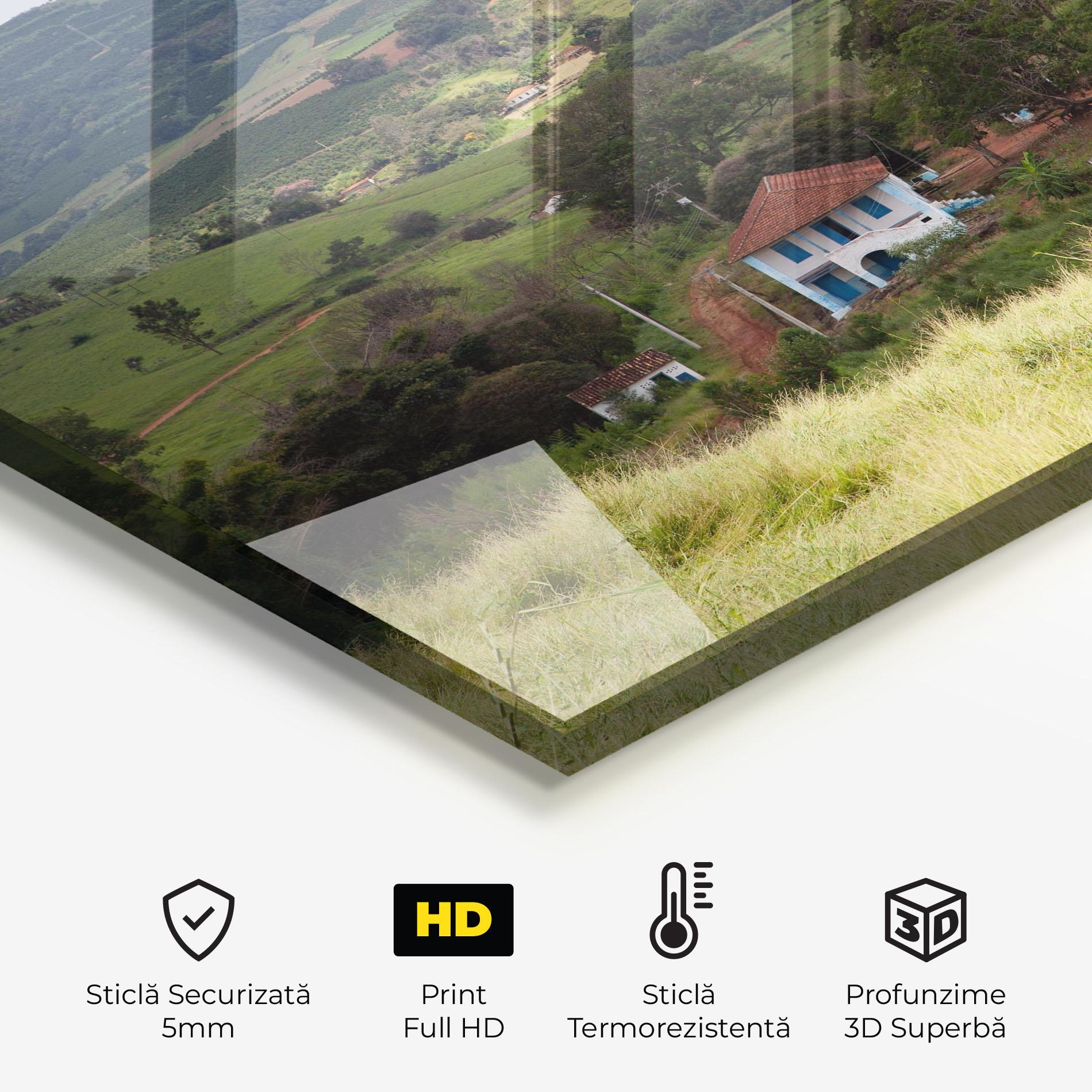 Panou Sticla Bucatarie Green Countryside mockup 2