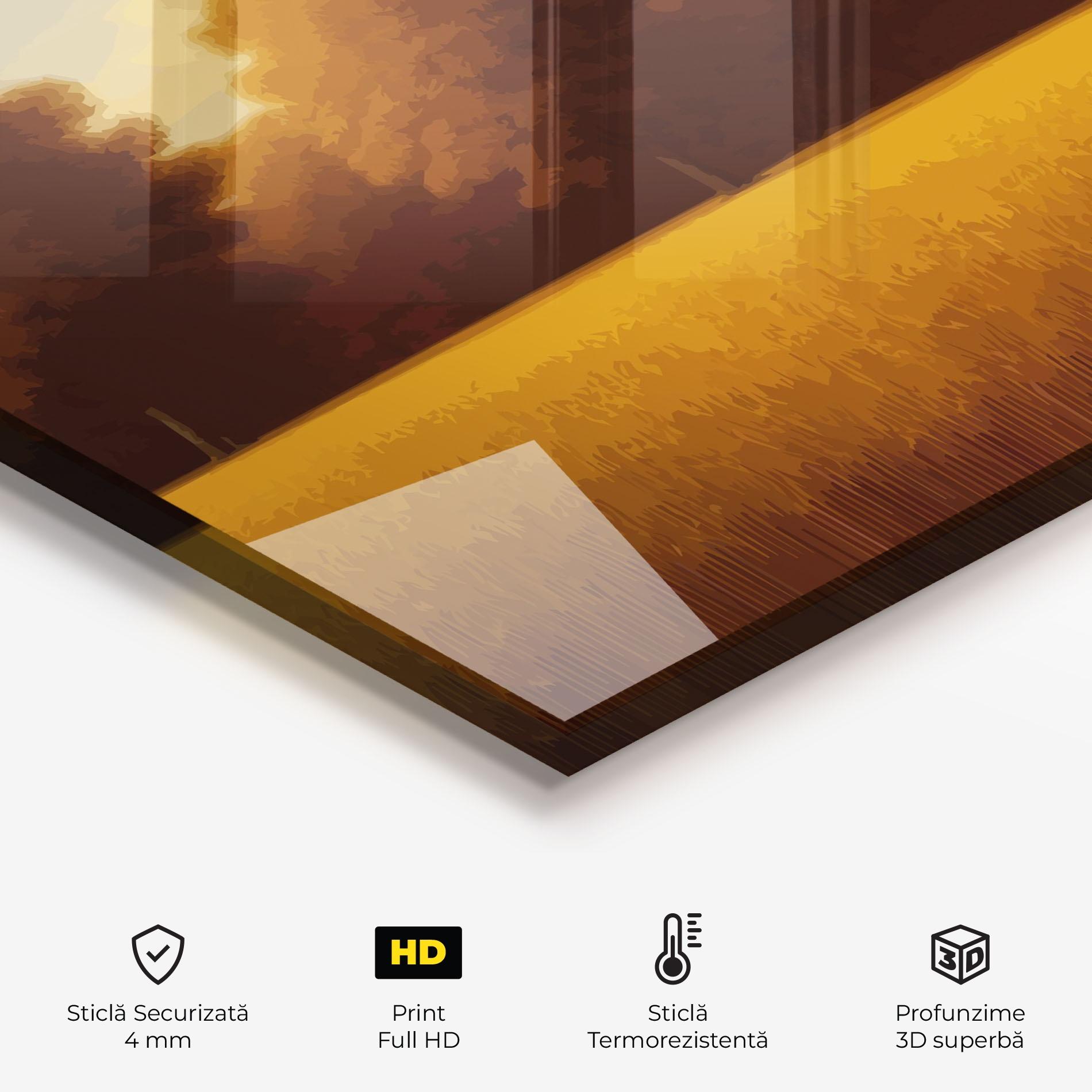 Panou Sticla Bucatarie Autumn Country Tree mockup 2