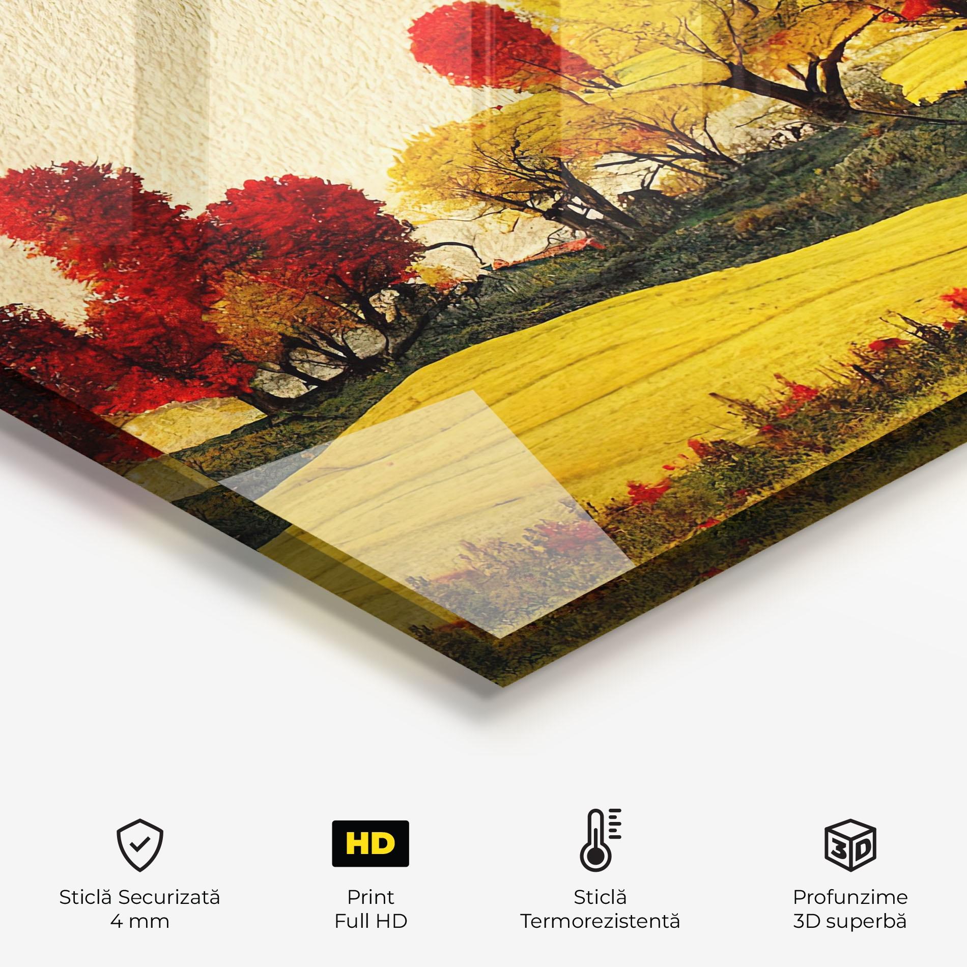 Panou Sticla Bucatarie Autumn Paper Style mockup 2