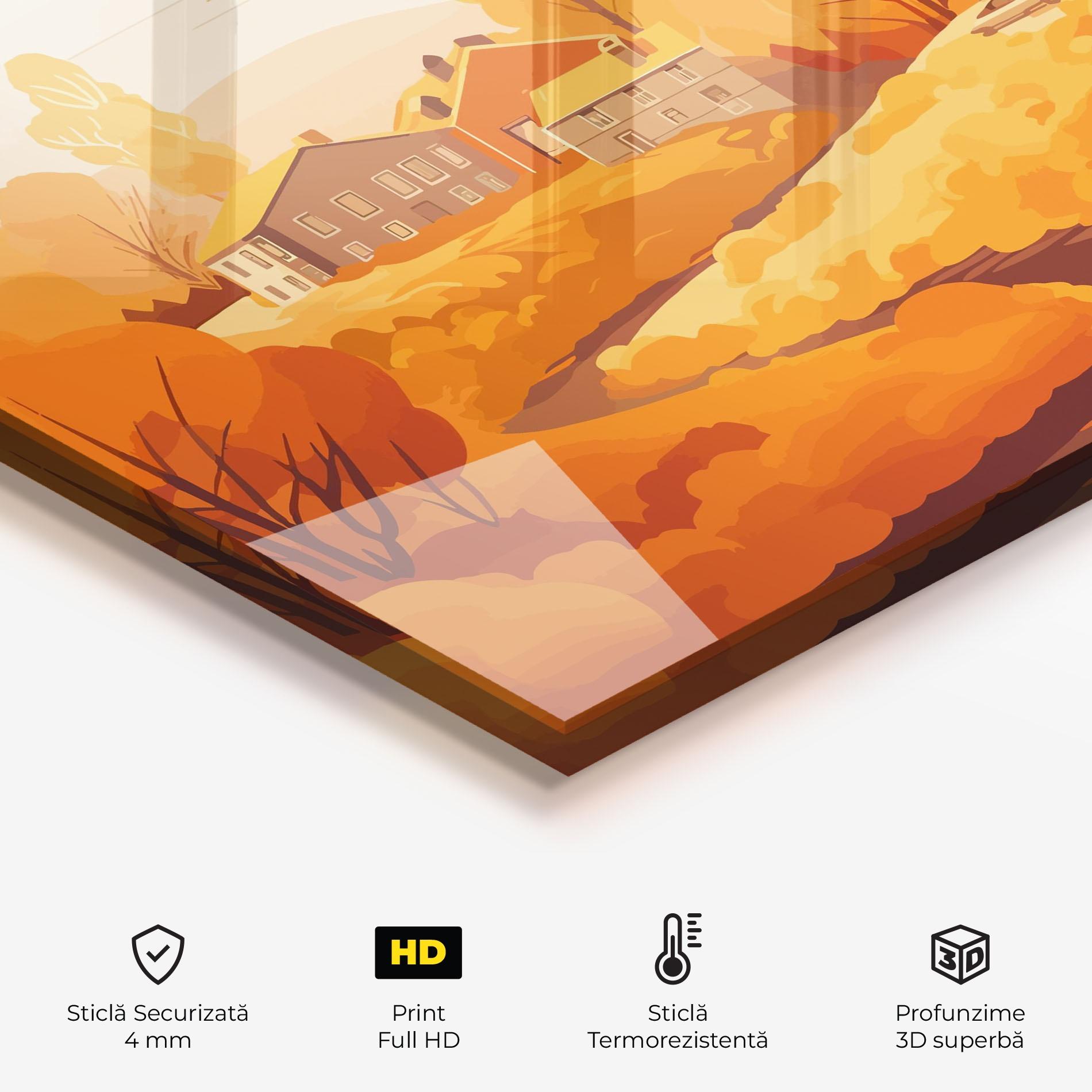 Panou Sticla Bucatarie Countryside Autumn mockup 2