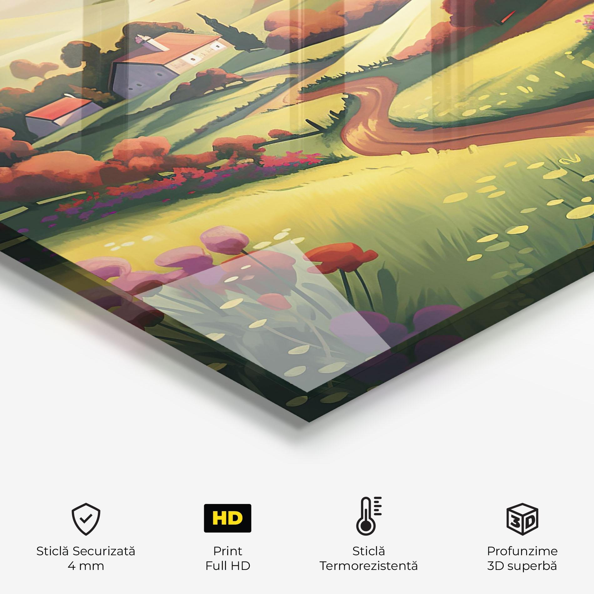 Panou Sticla Bucatarie Countryside Charm mockup 2