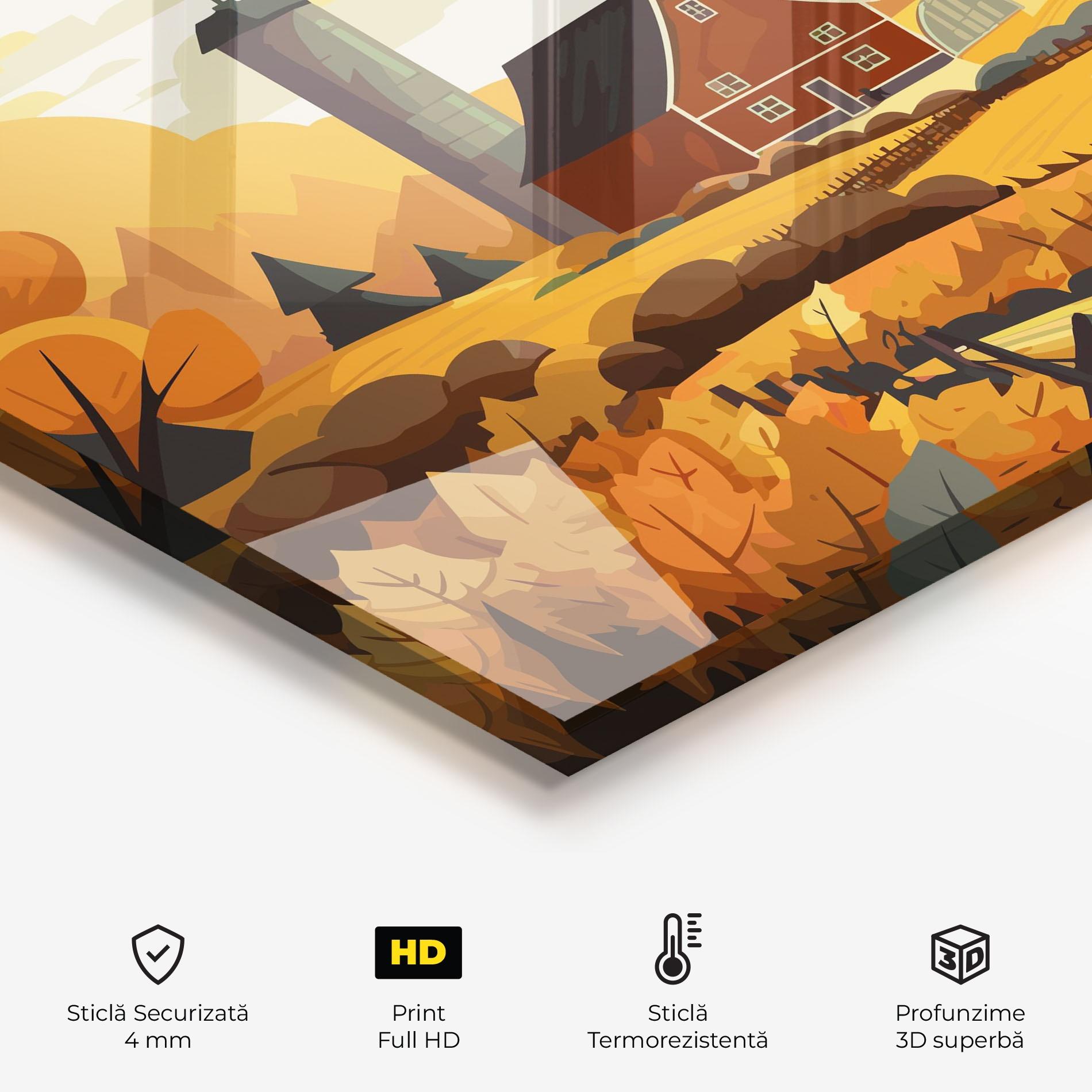 Panou Sticla Bucatarie Countryside House mockup 2