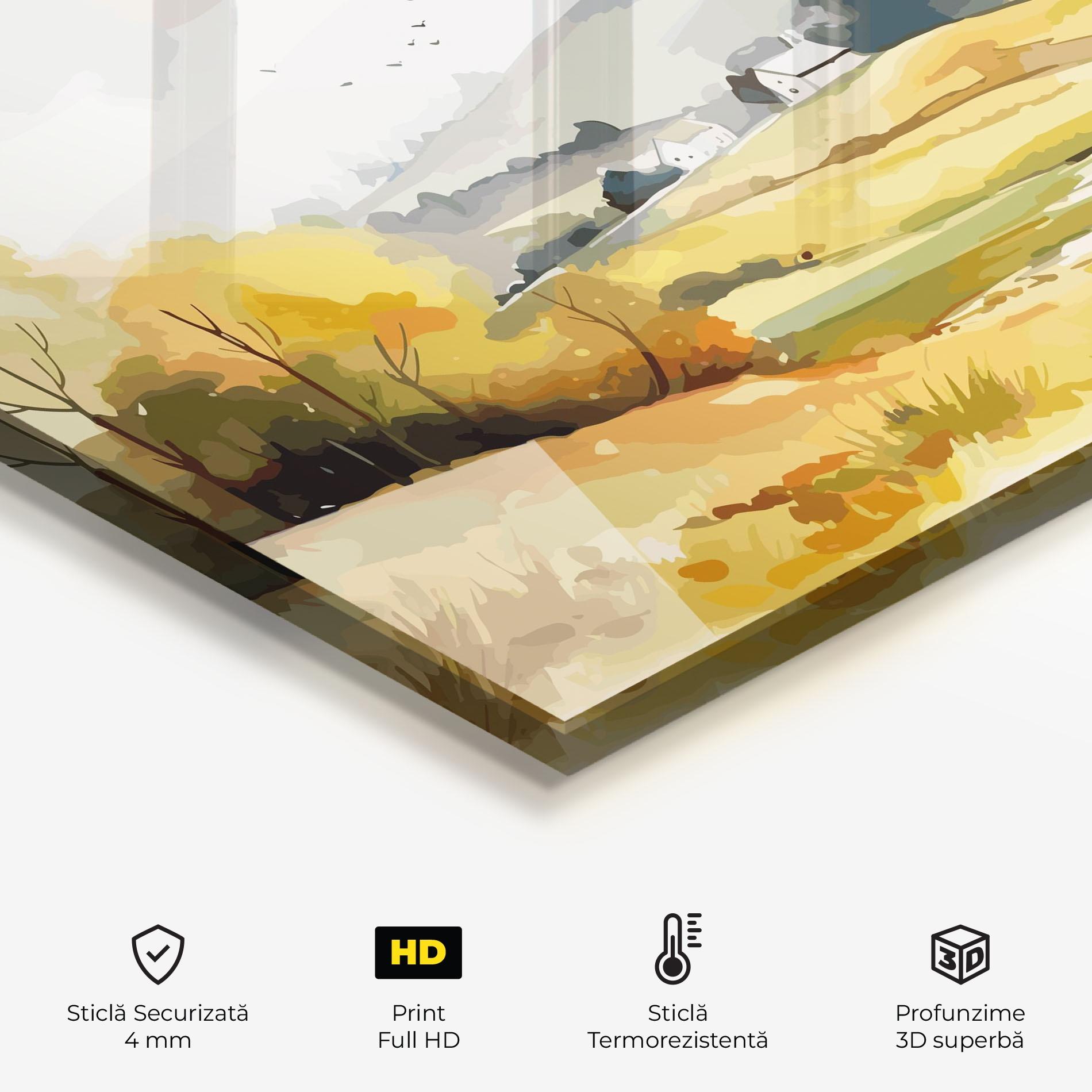Panou Sticla Bucatarie Countryside View mockup 2