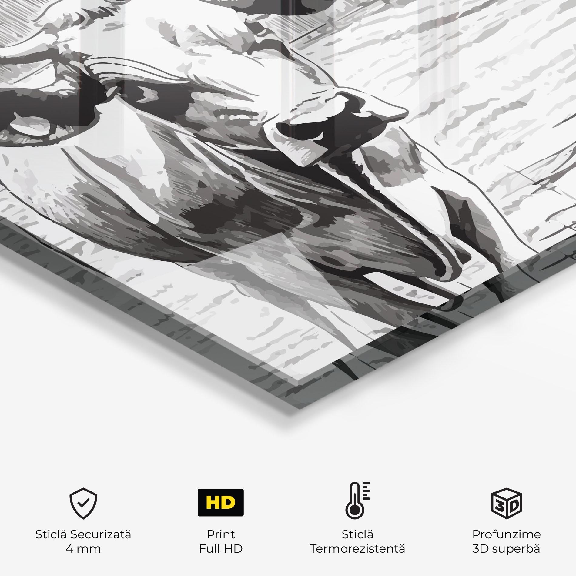 Panou Sticla Bucatarie Farm Cow mockup 2