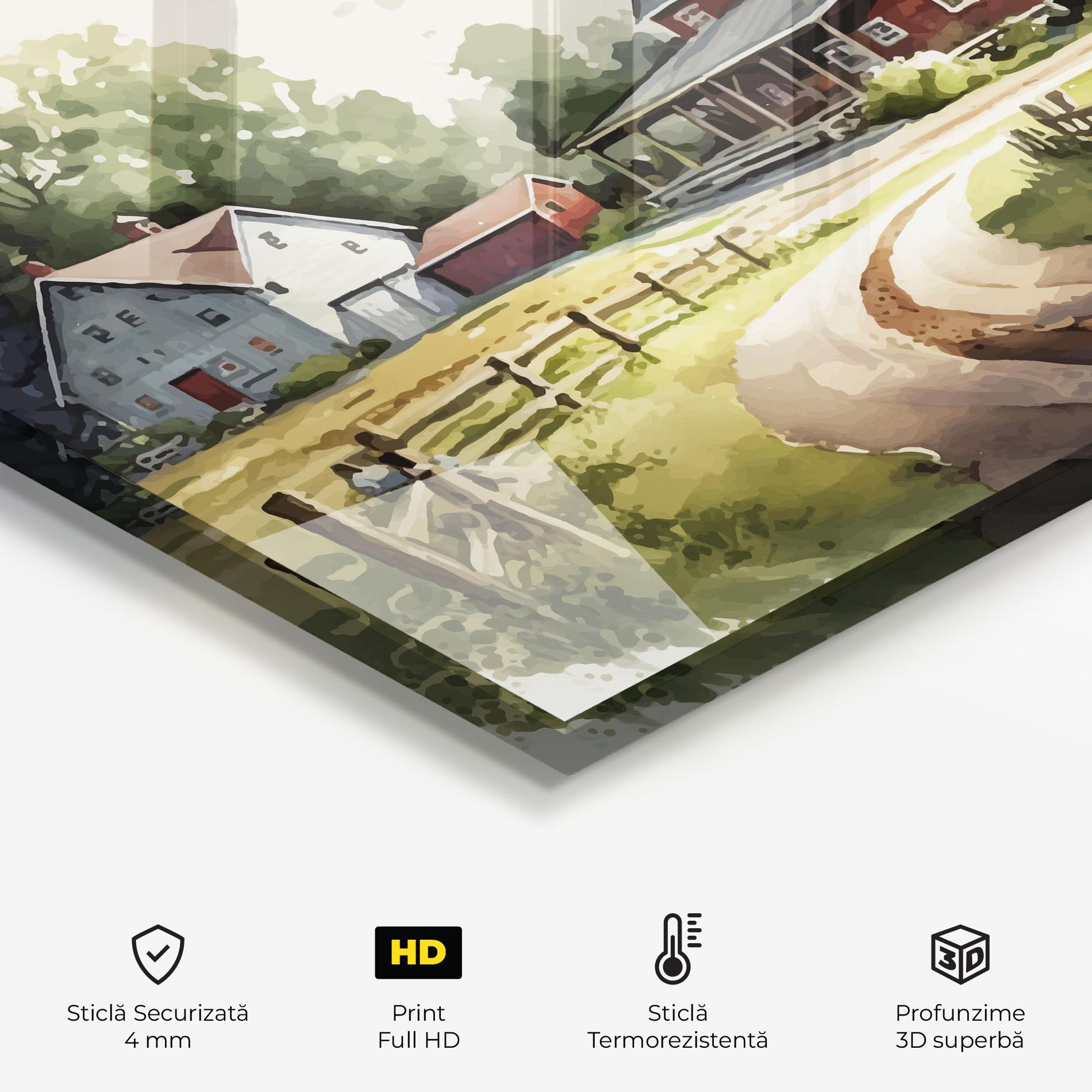 Panou Sticla Bucatarie Farmhouse Painting mockup 2