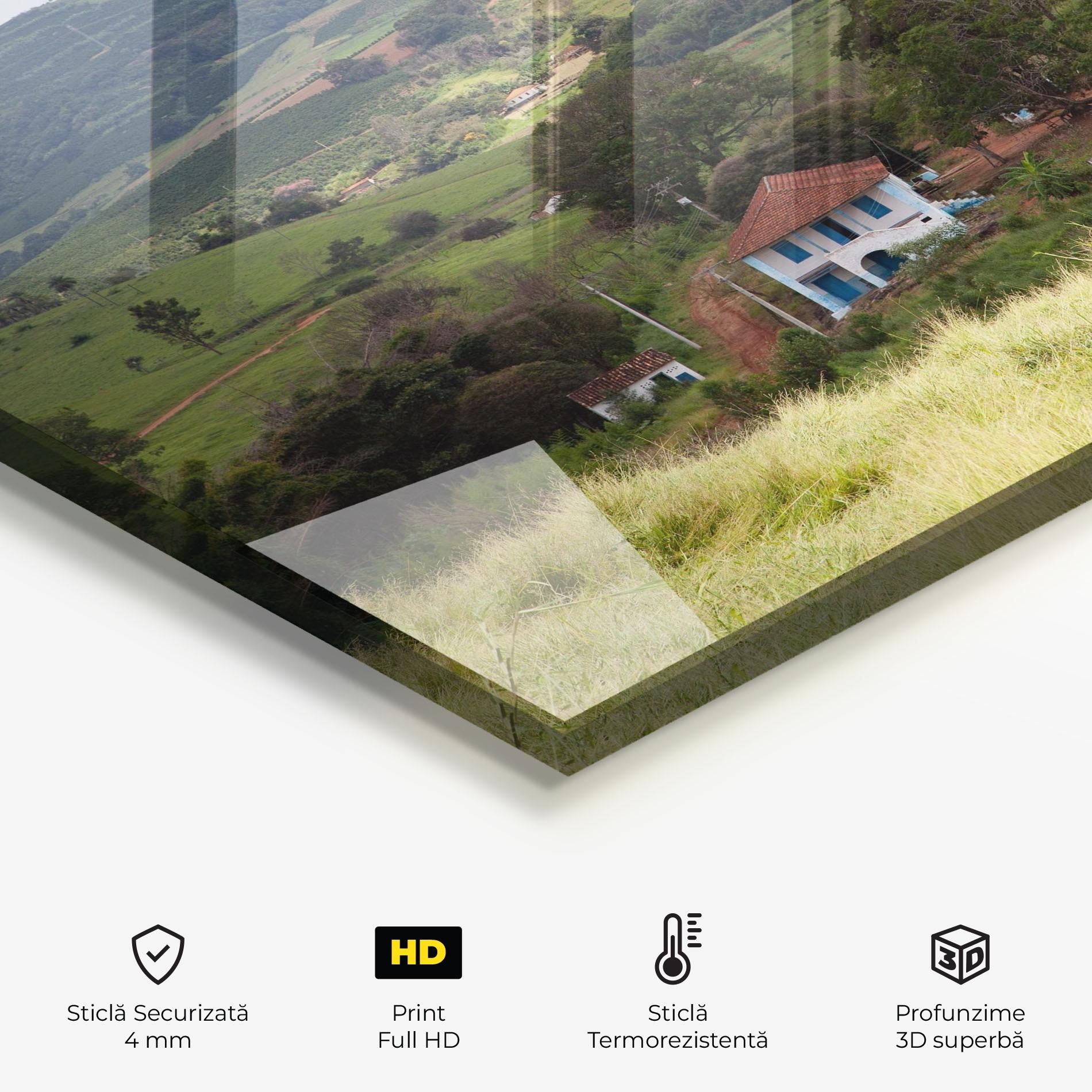 Panou Sticla Bucatarie Green Countryside mockup 2