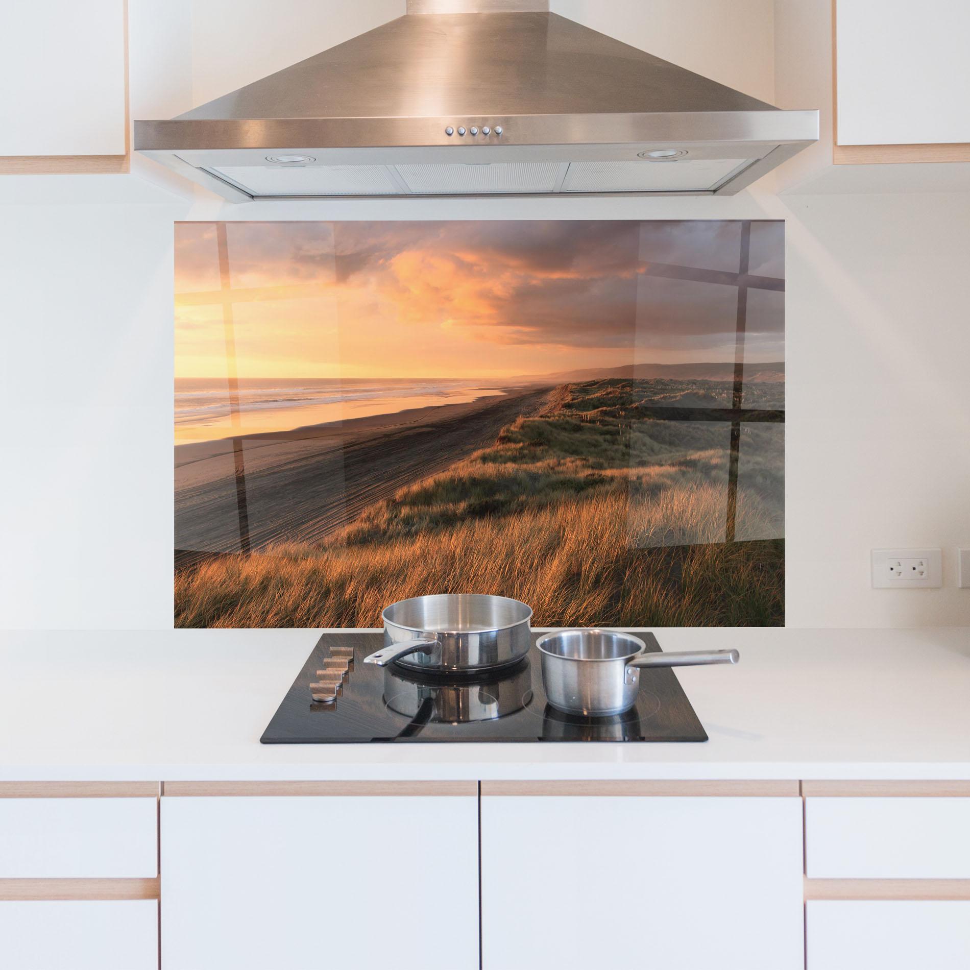 Panou Sticla Bucatarie Beach Land mockup 5