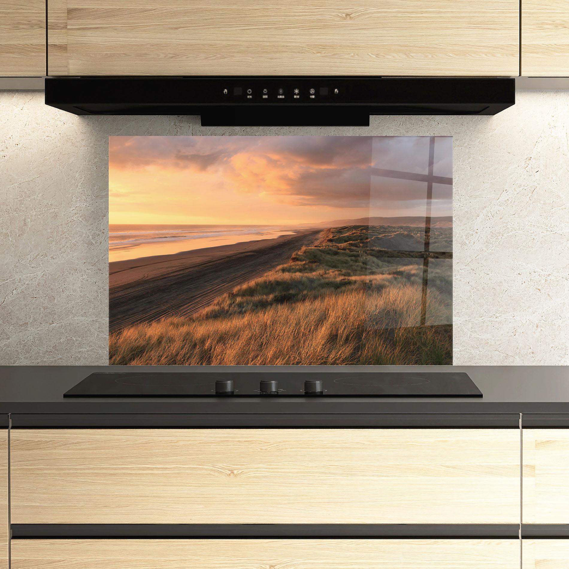 Panou Sticla Bucatarie Beach Land mockup 3