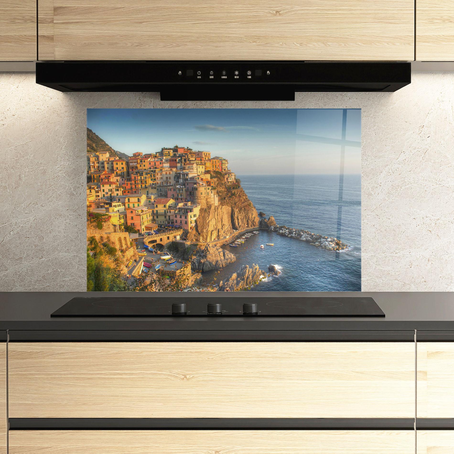 Panou Sticla Bucatarie Cinque Terrre mockup 3