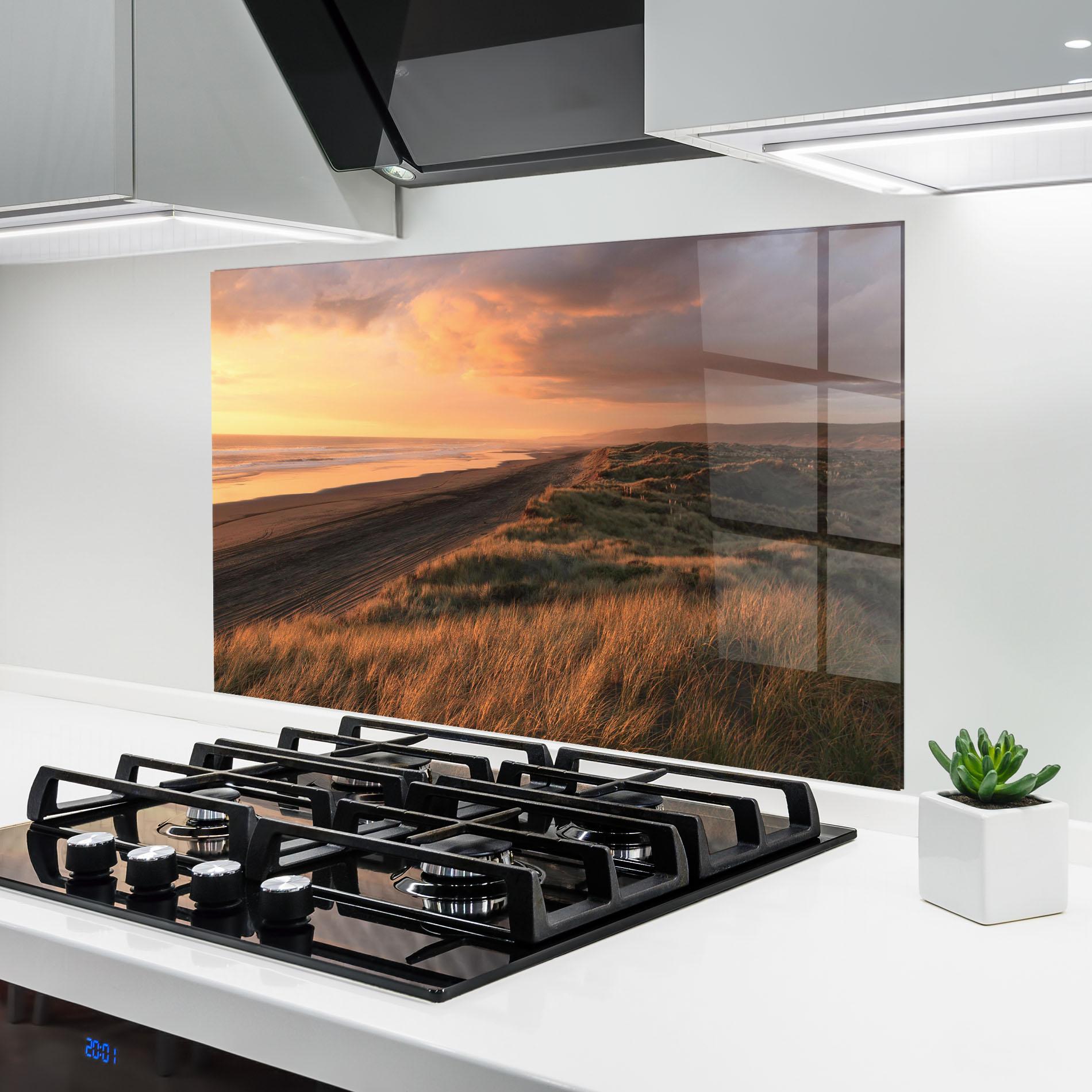 Panou Sticla Bucatarie Beach Land mockup 6