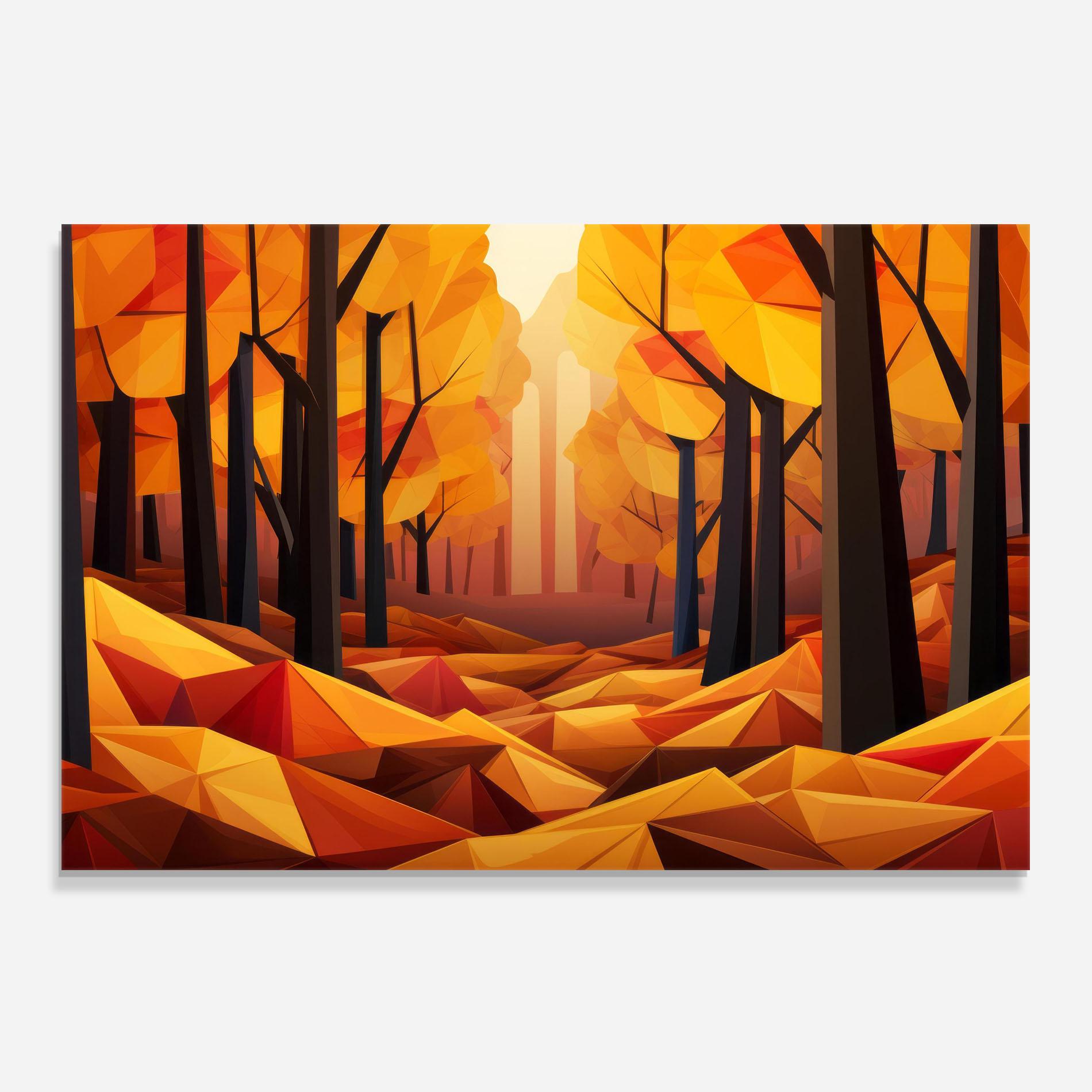 Panou Sticla Bucatarie Autumn Shapes mockup 0