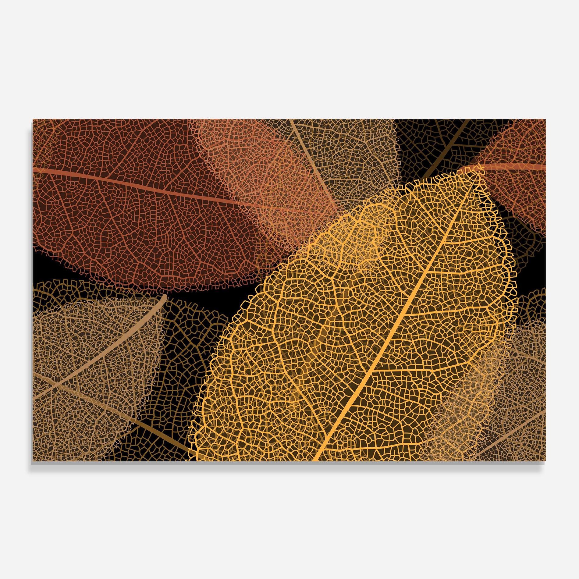 Panou Sticla Bucatarie Leaves Pattern mockup 0