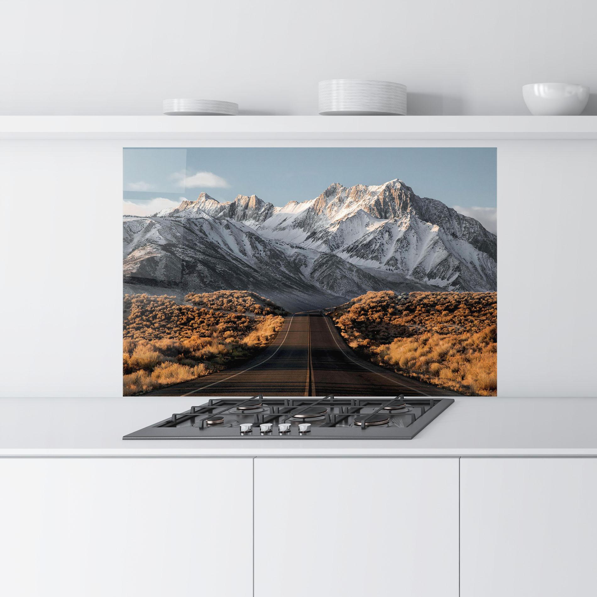 Panou Sticla Bucatarie Autumn Mountain View mockup 9