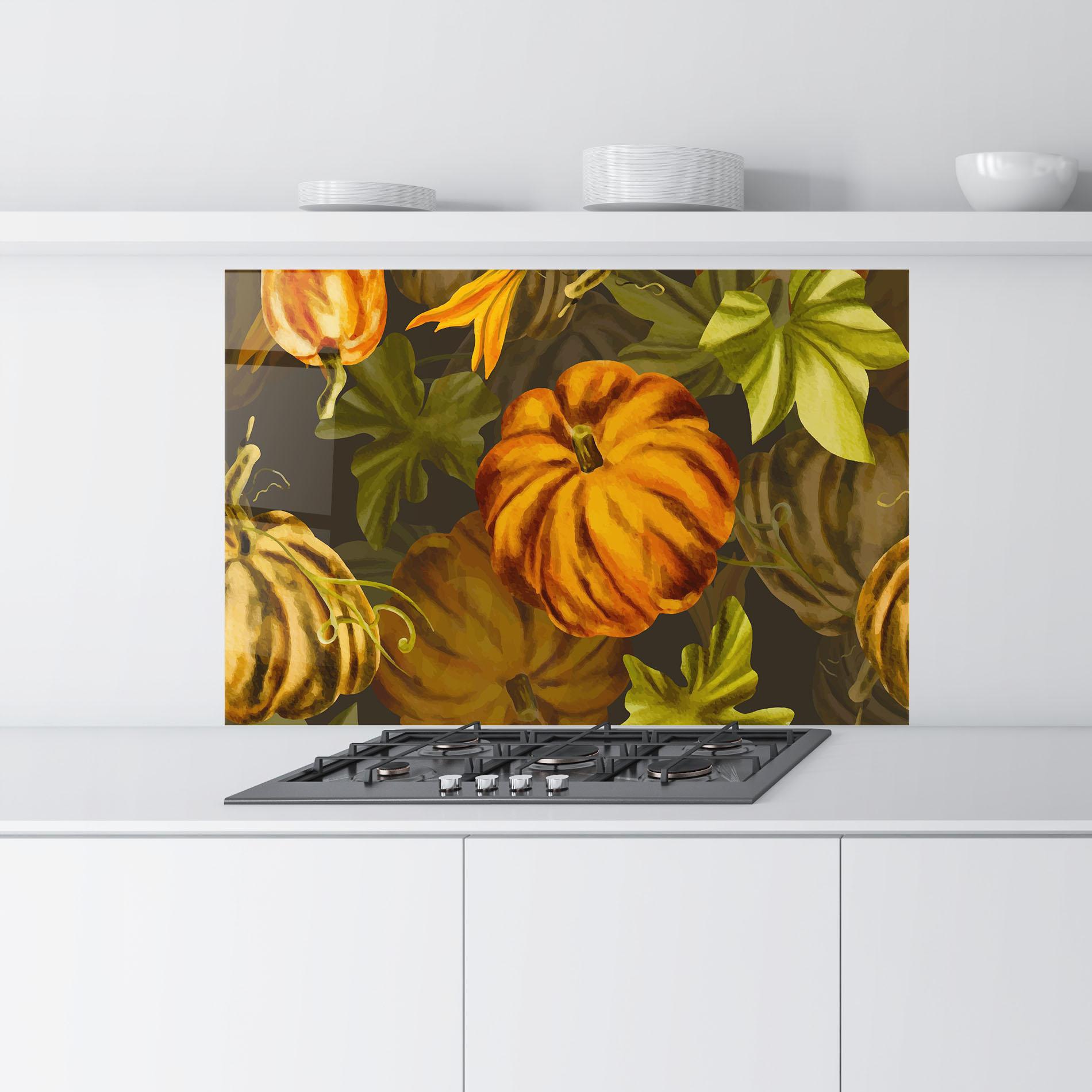 Panou Sticla Bucatarie Autumn Pattern mockup 9