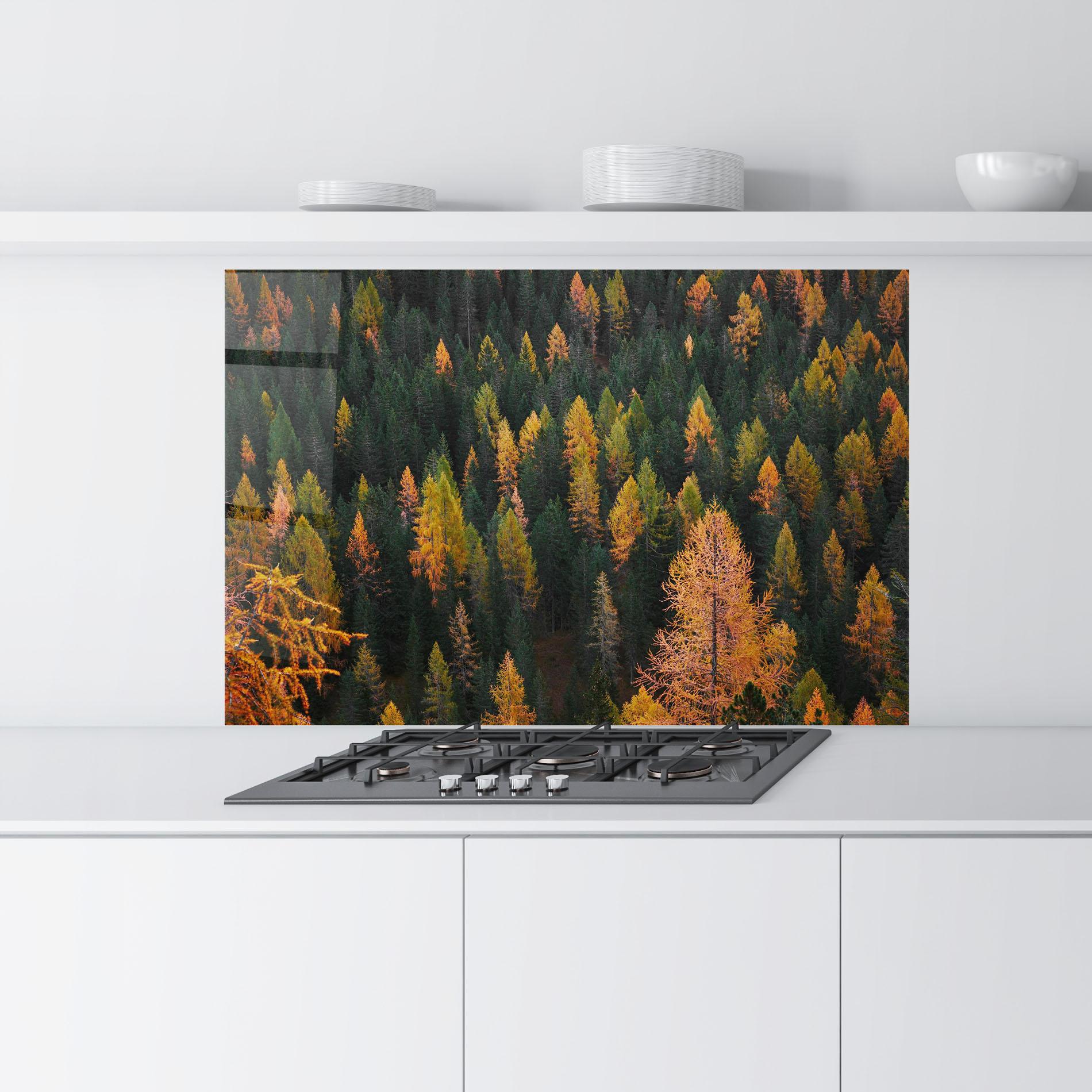 Panou Sticla Bucatarie Orange Trees mockup 9