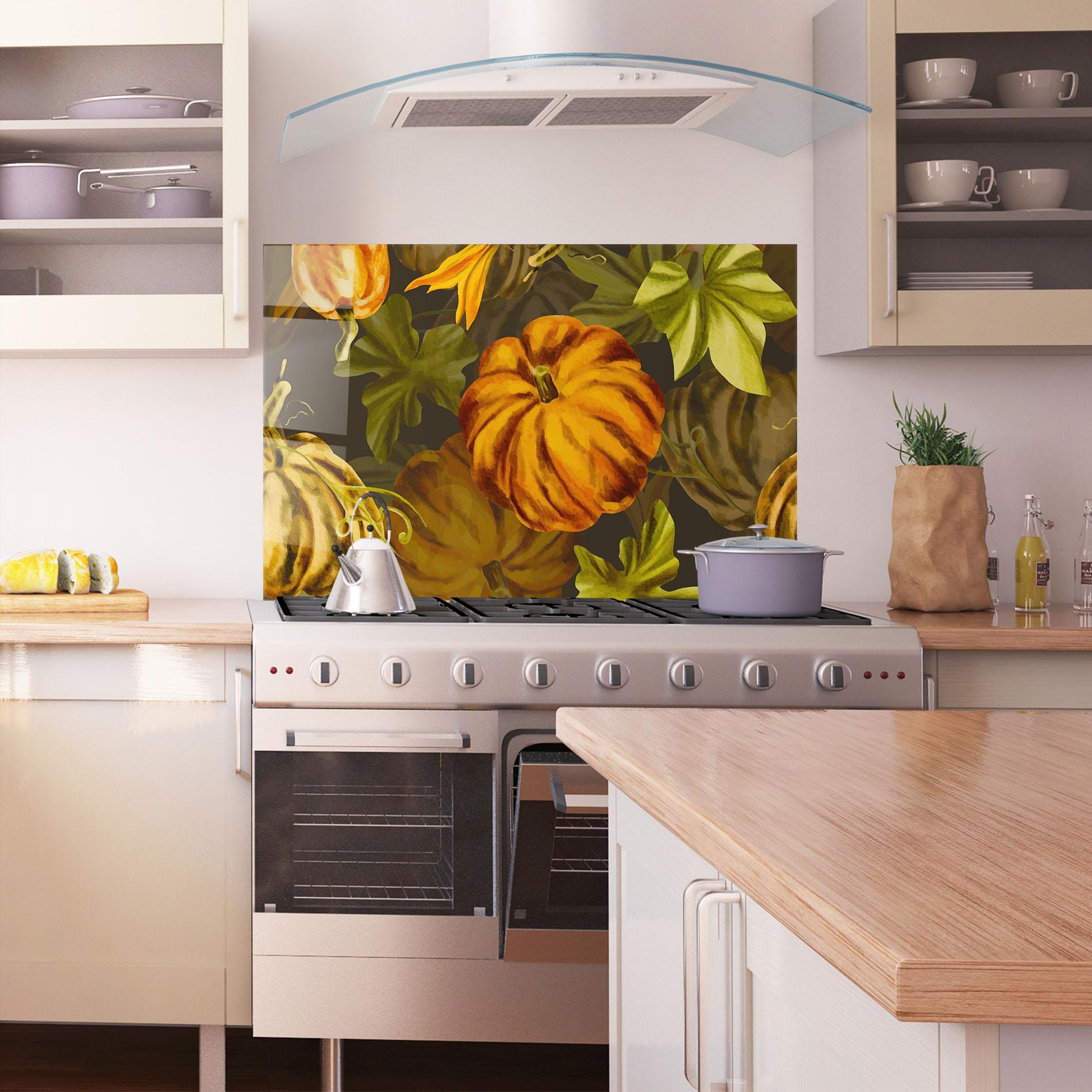 Panou Sticla Bucatarie Autumn Pattern mockup 1