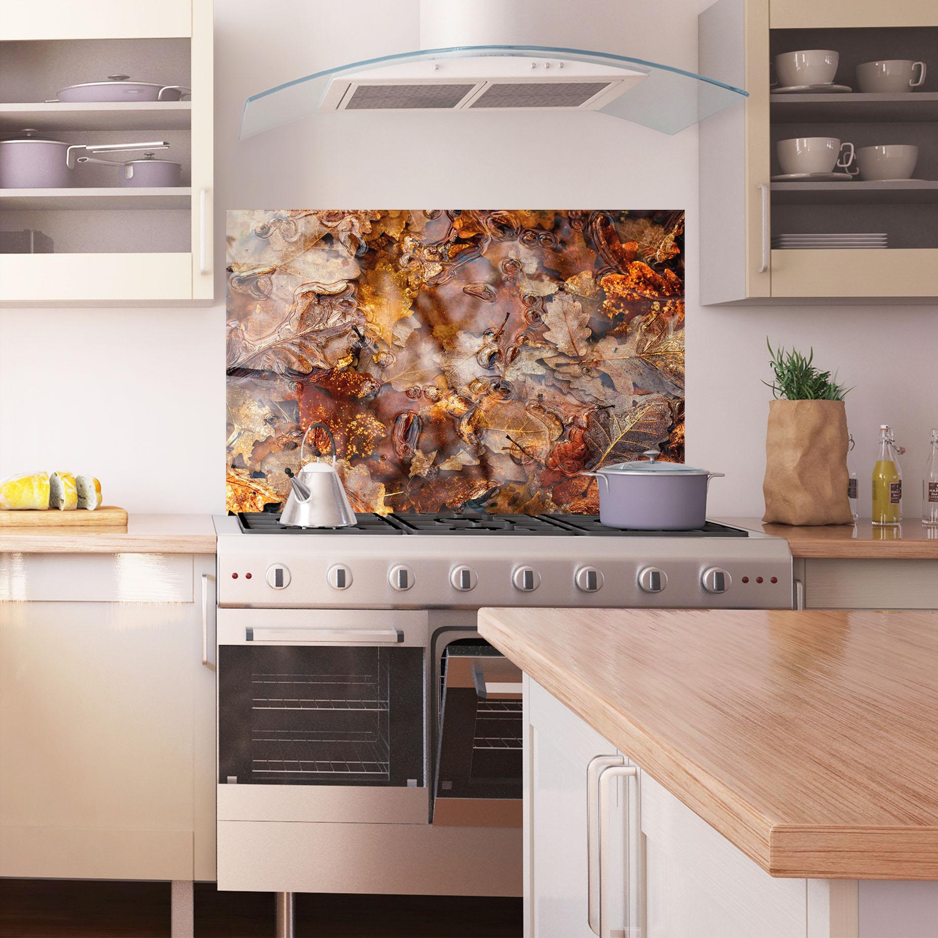 Panou Sticla Bucatarie Brown mockup 1