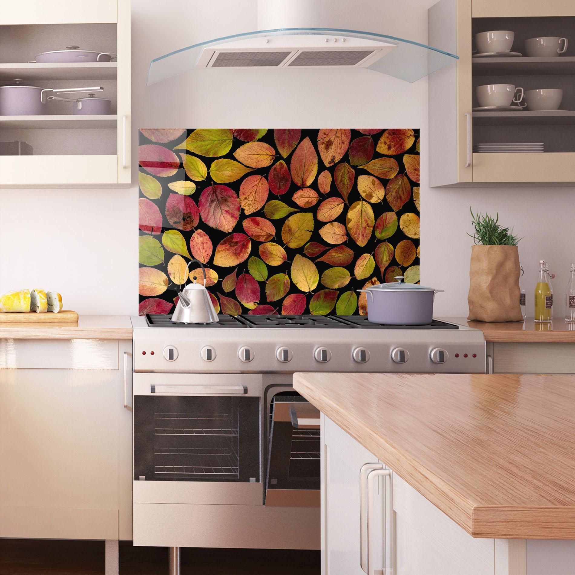 Panou Sticla Bucatarie Carpet Of Leaves mockup 1