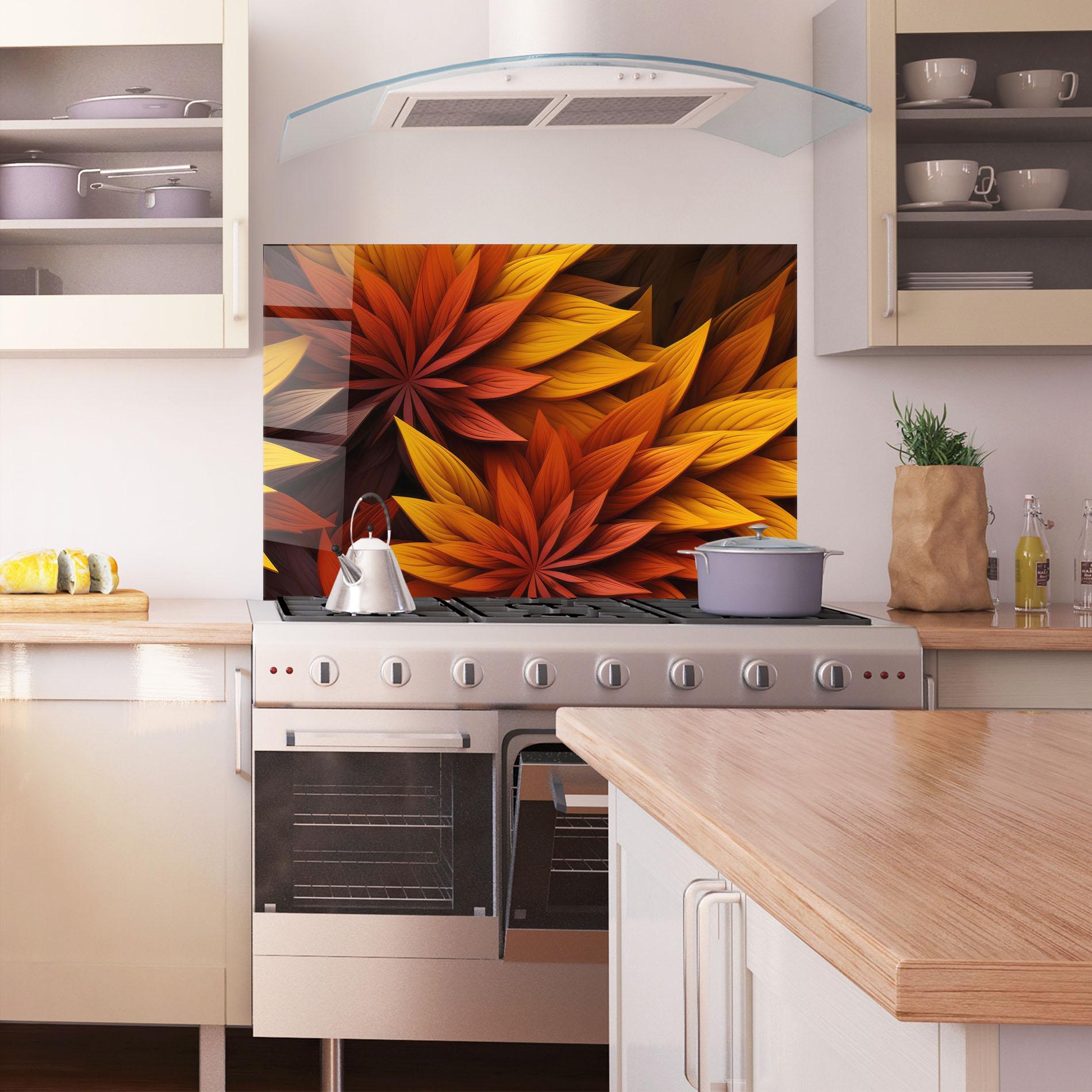 Panou Sticla Bucatarie Colorful Autumn mockup 1