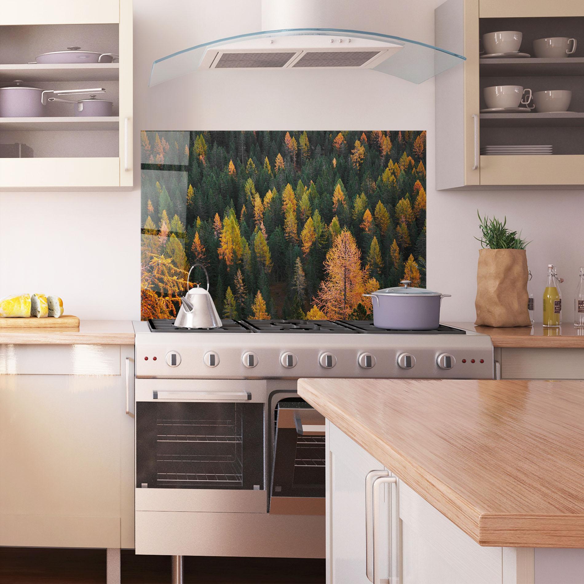 Panou Sticla Bucatarie Orange Trees mockup 1