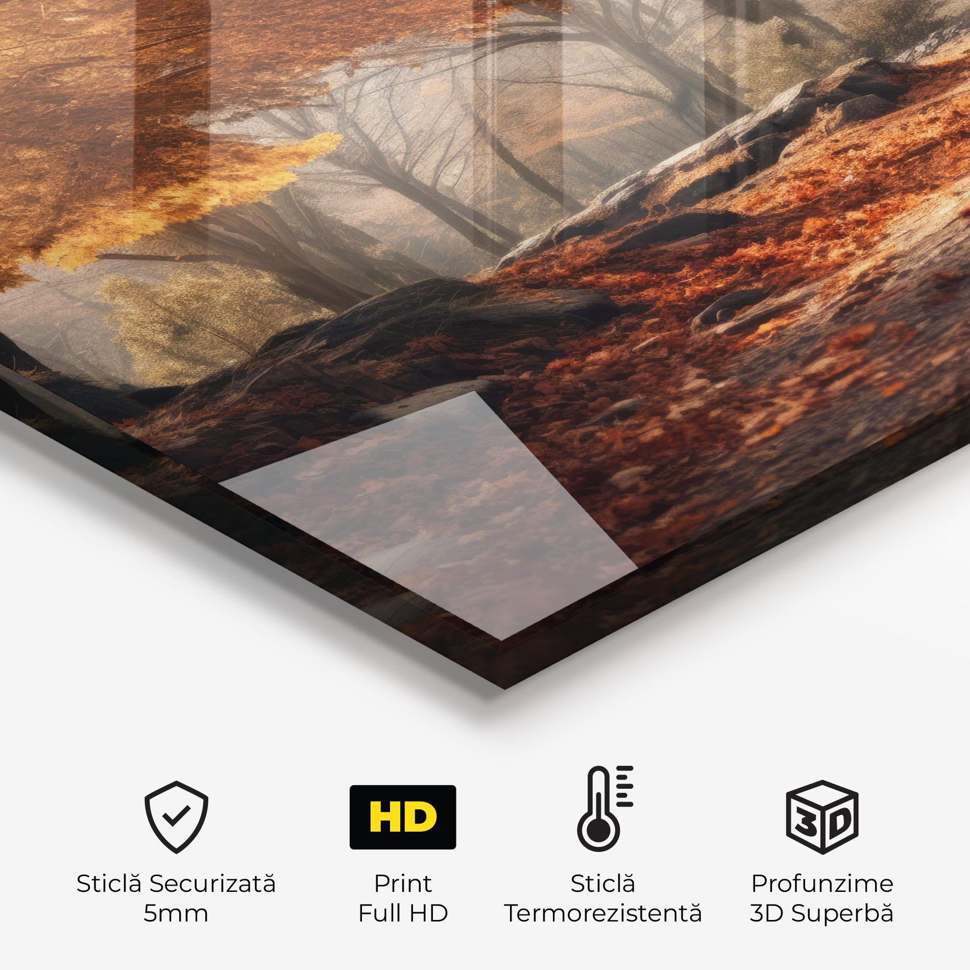 Panou Sticla Bucatarie Autumn Forest mockup 2