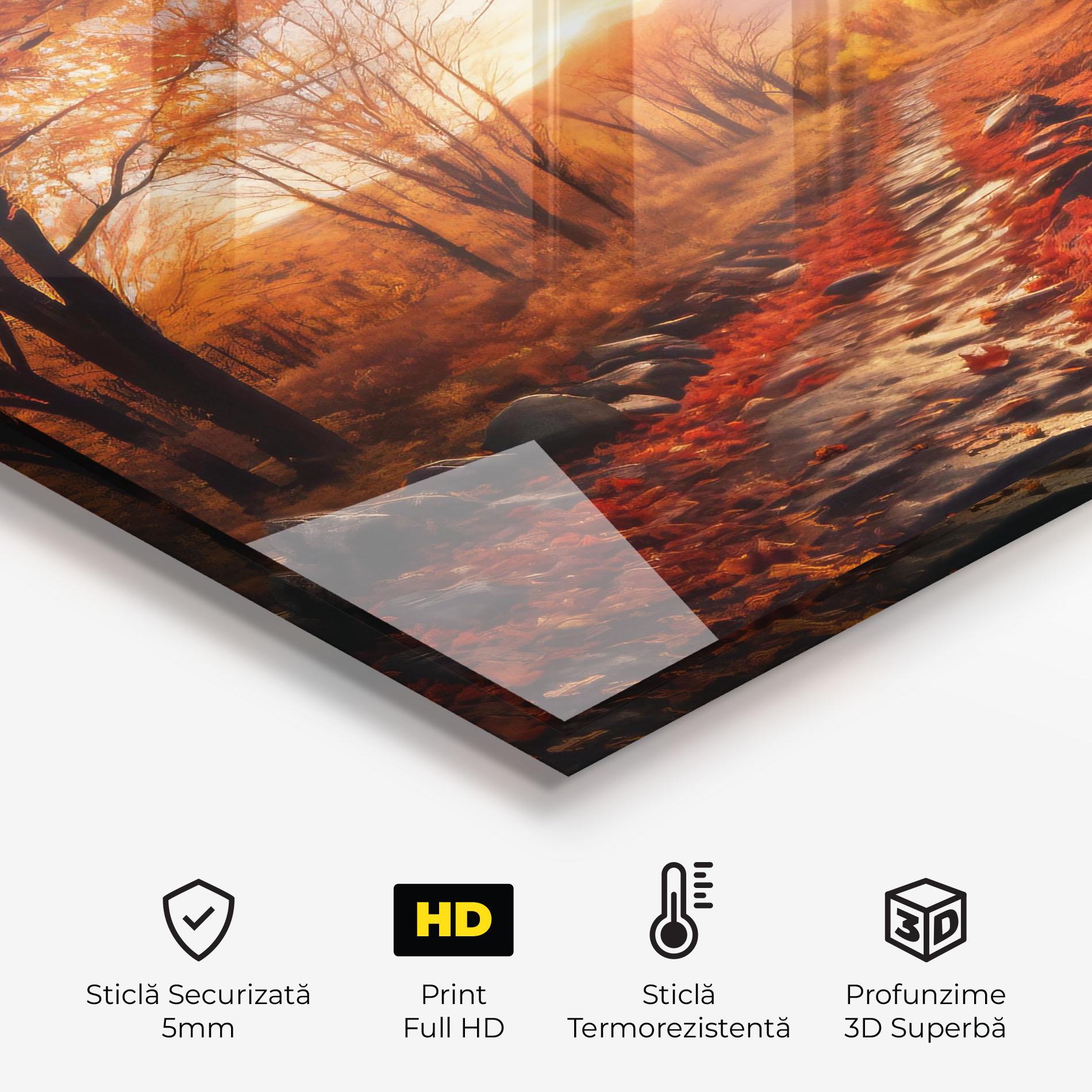 Panou Sticla Bucatarie Autumn Path mockup 2