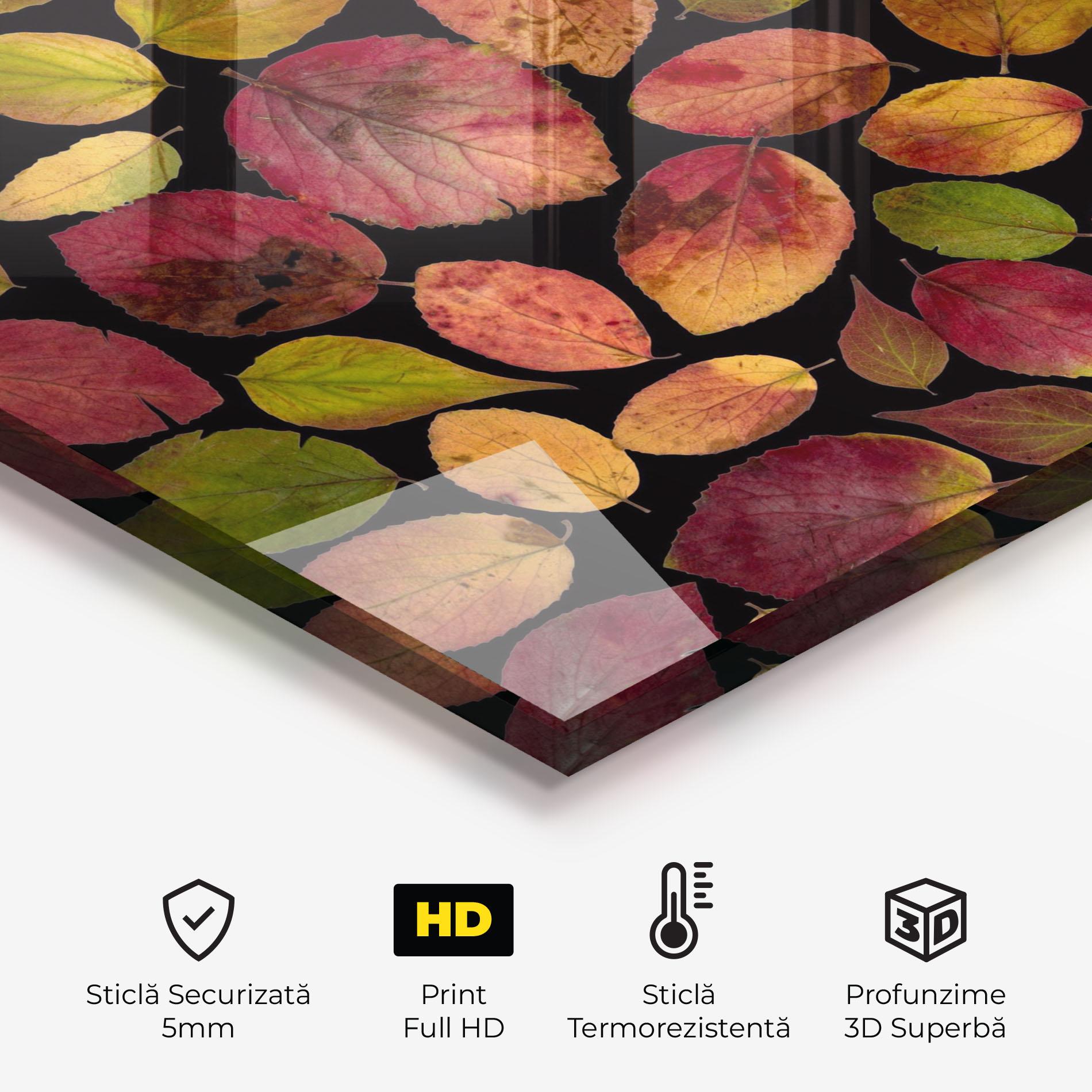 Panou Sticla Bucatarie Carpet Of Leaves mockup 2