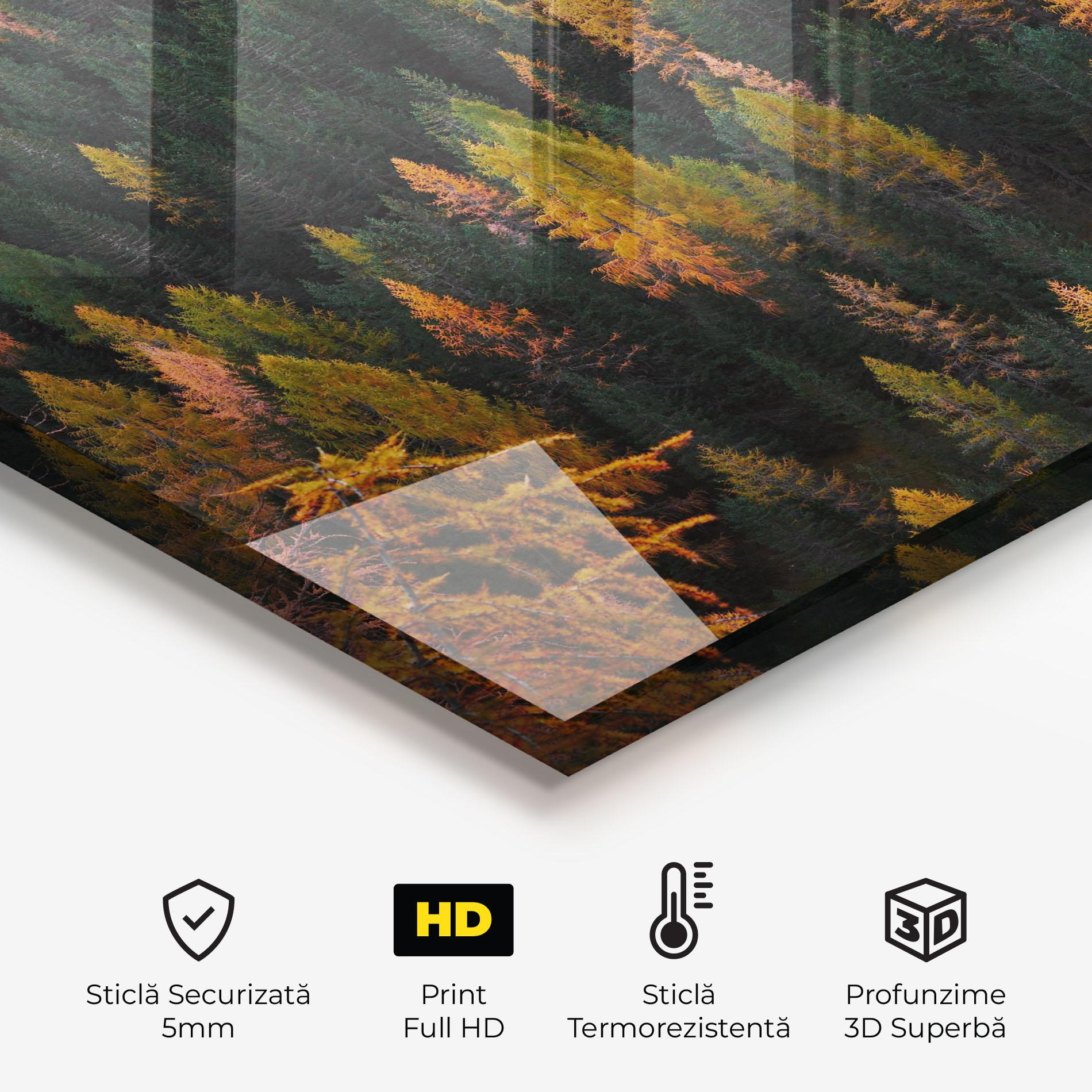 Panou Sticla Bucatarie Orange Trees mockup 2