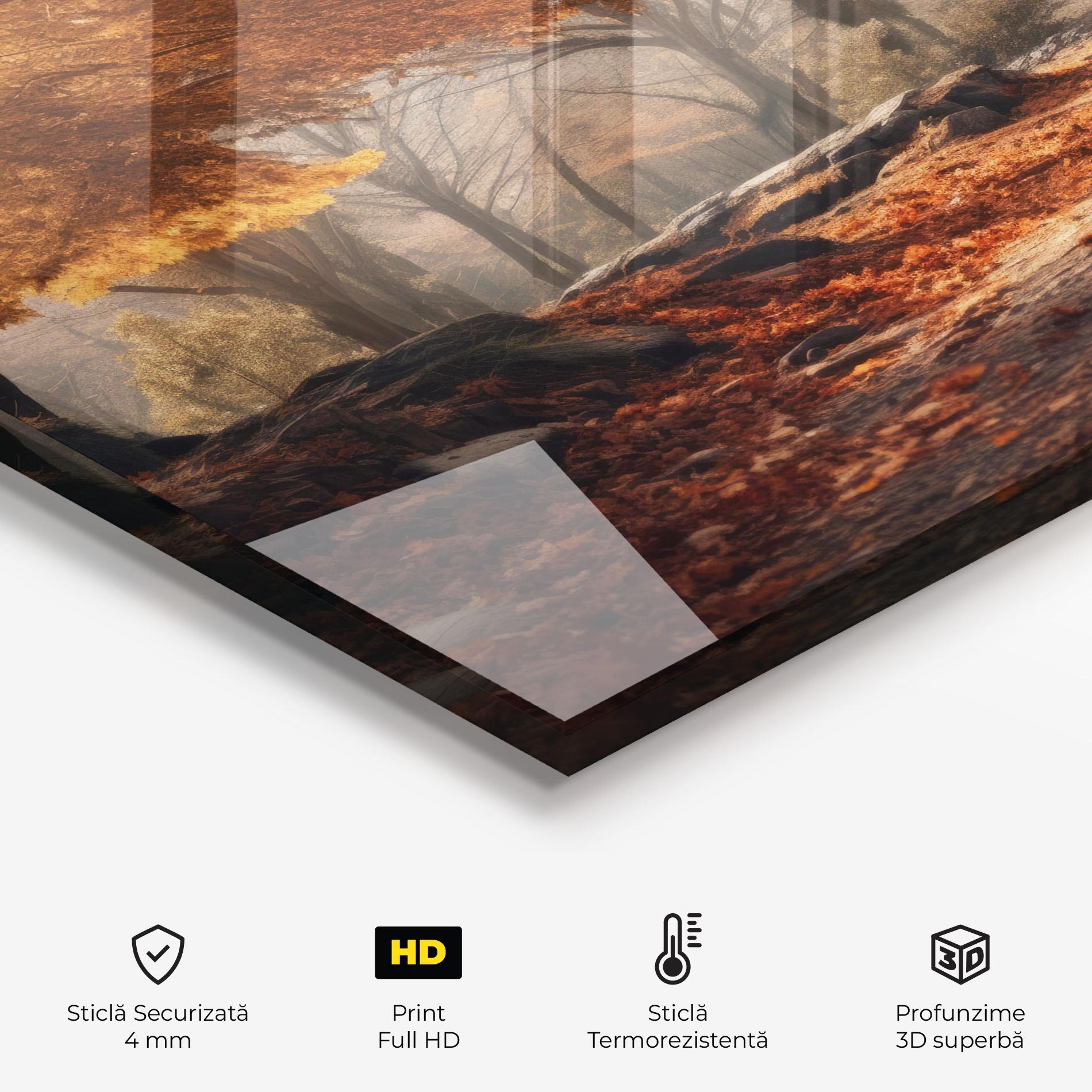 Panou Sticla Bucatarie Autumn Forest mockup 2