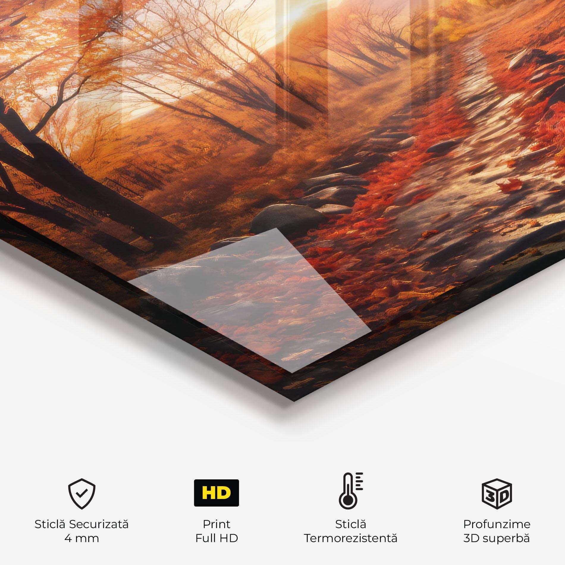 Panou Sticla Bucatarie Autumn Path mockup 2