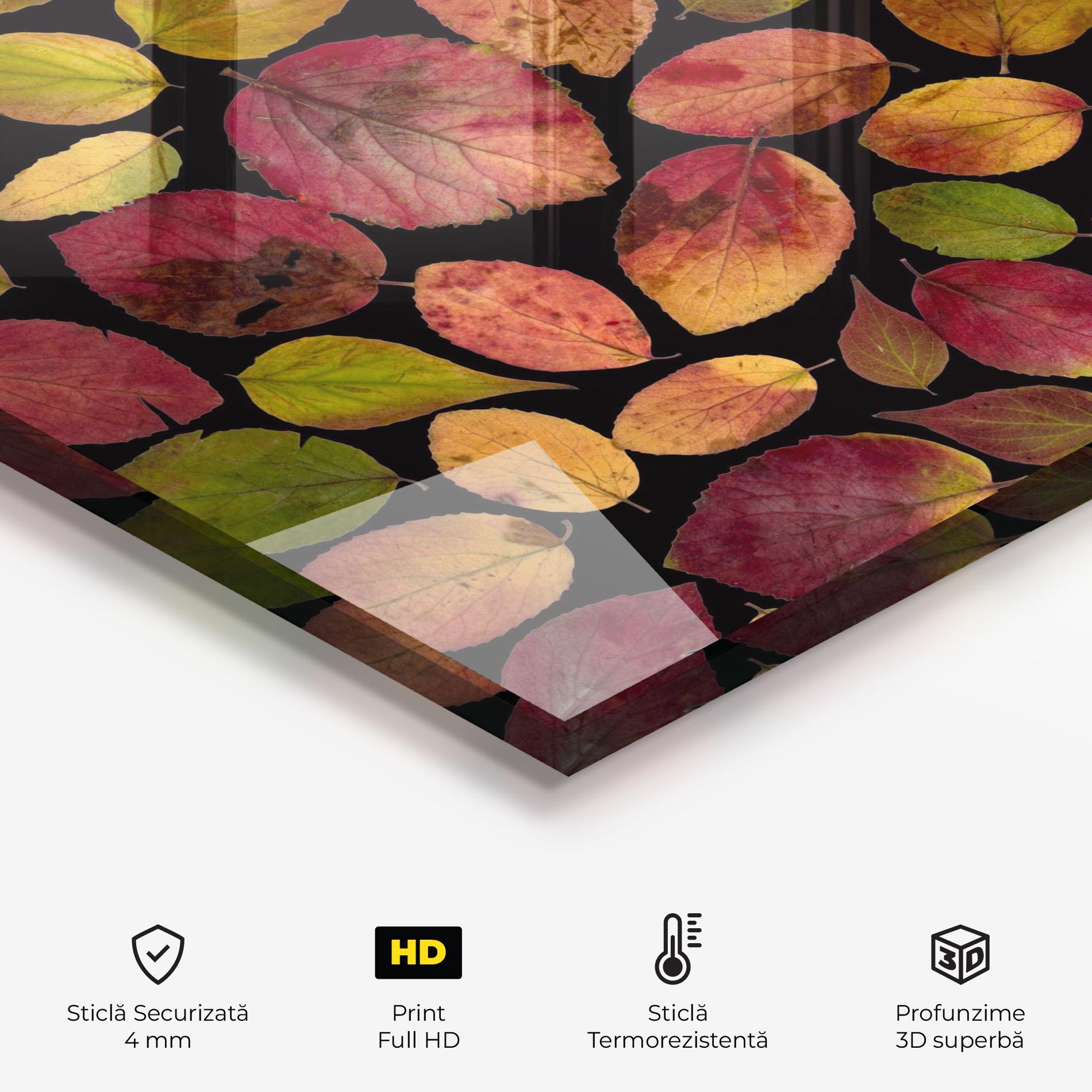 Panou Sticla Bucatarie Carpet Of Leaves mockup 2