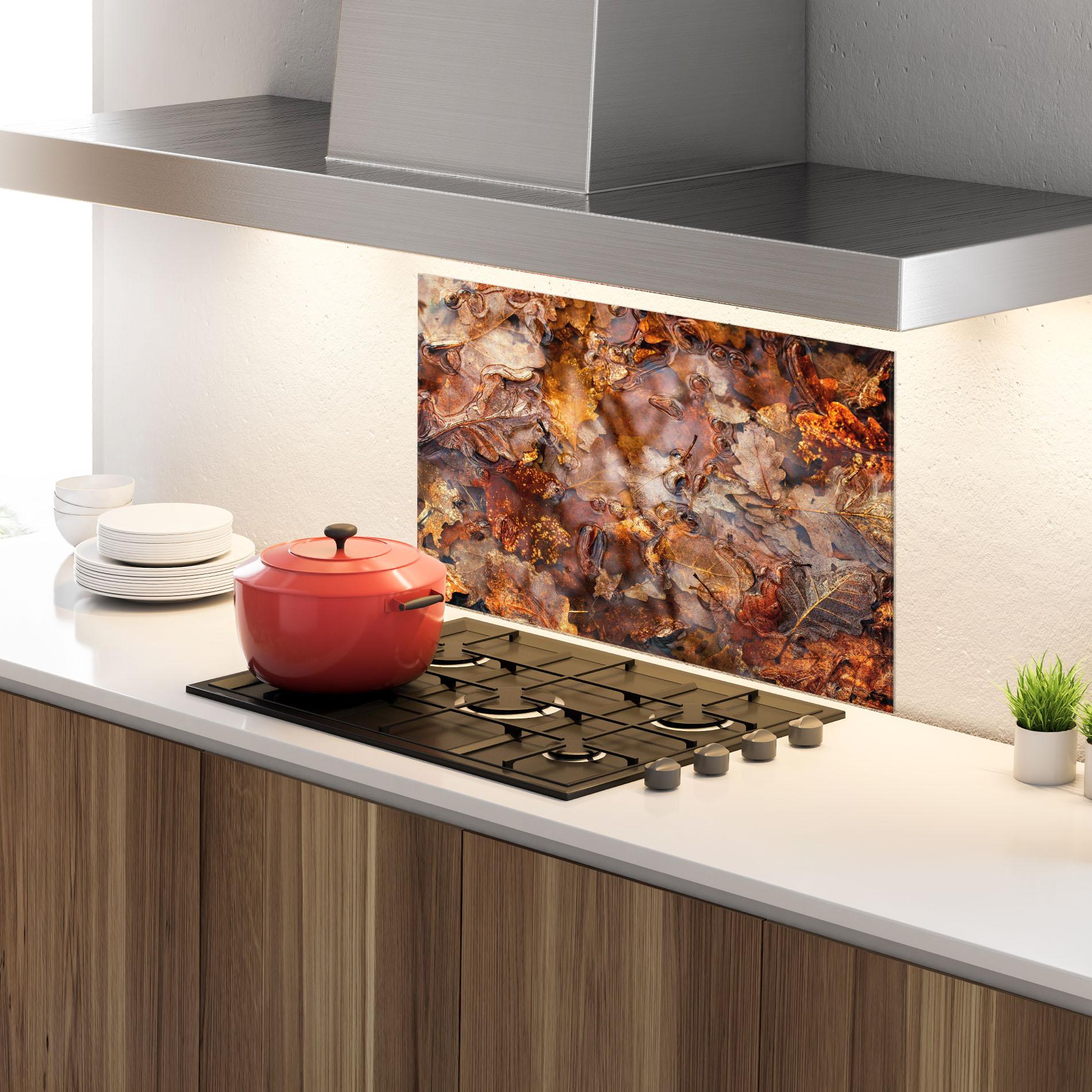 Panou Sticla Bucatarie Brown mockup 4