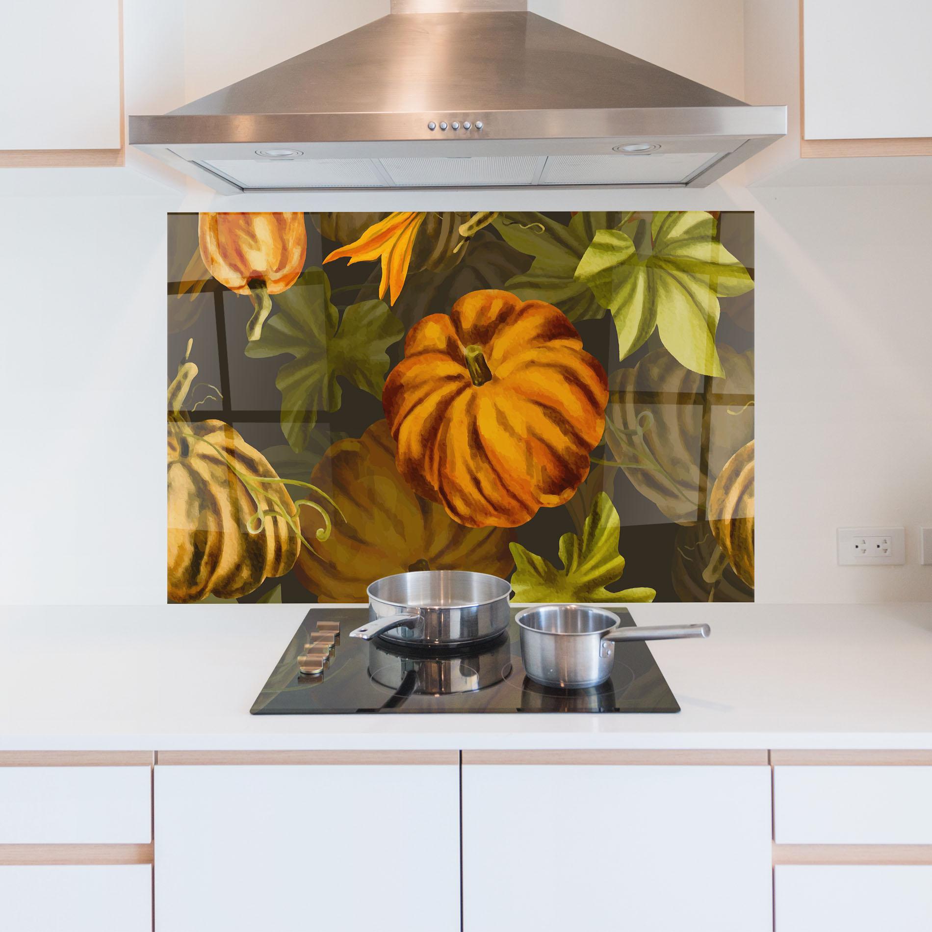 Panou Sticla Bucatarie Autumn Pattern mockup 5