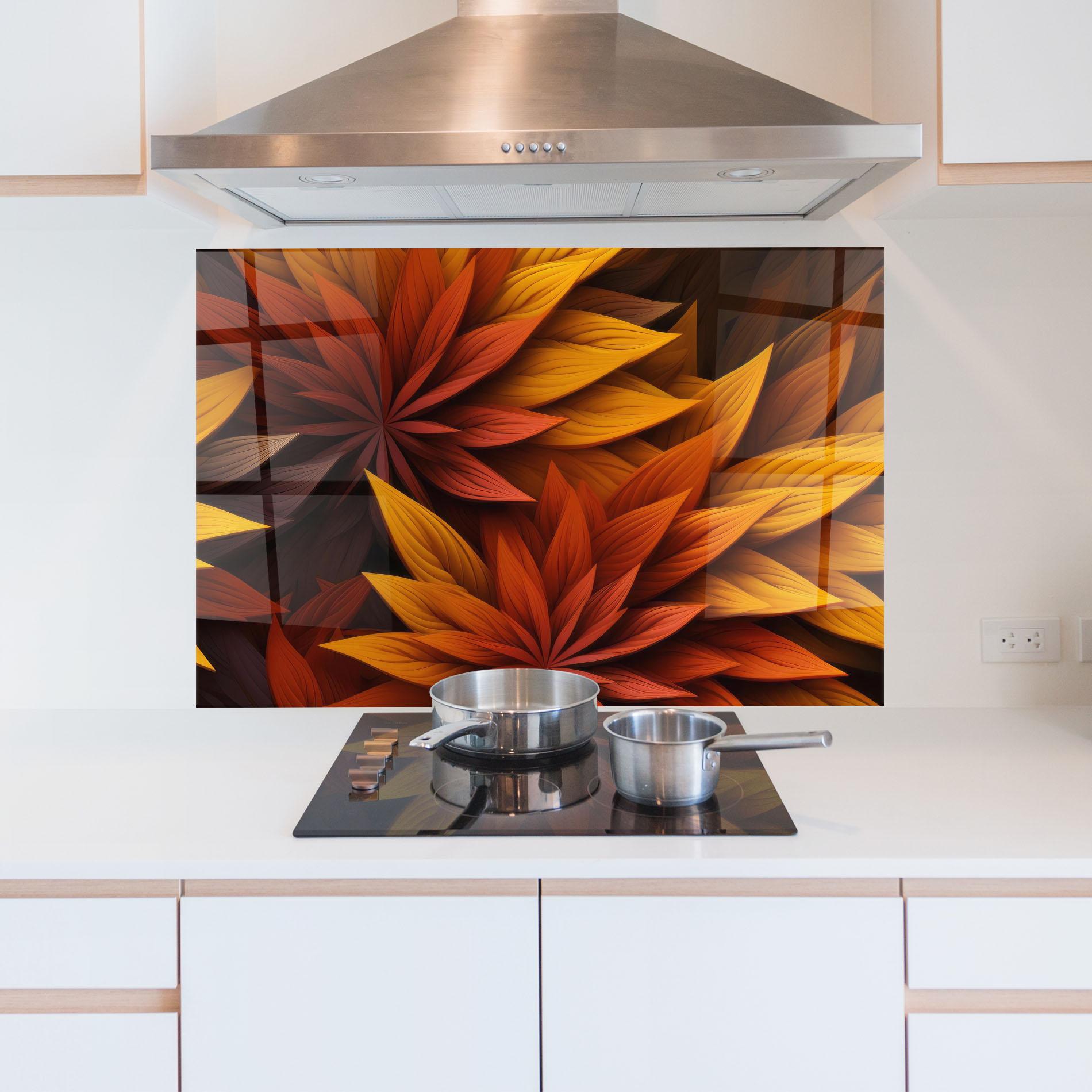 Panou Sticla Bucatarie Colorful Autumn mockup 5