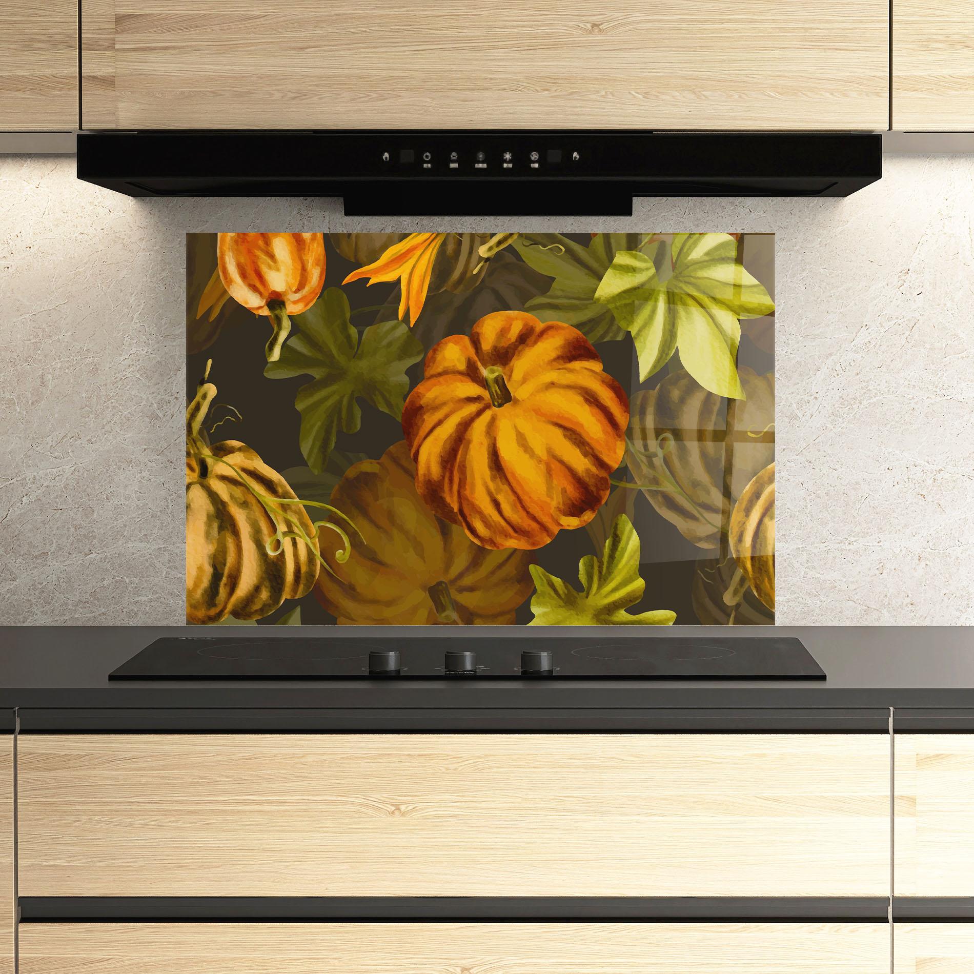 Panou Sticla Bucatarie Autumn Pattern mockup 3