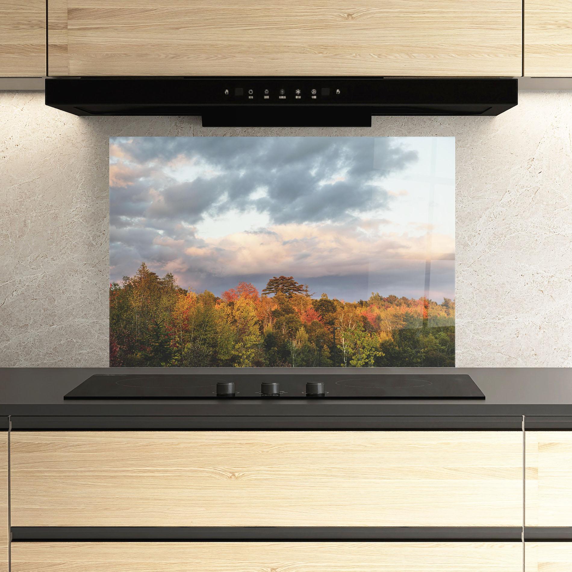 Panou Sticla Bucatarie Autumn View mockup 3