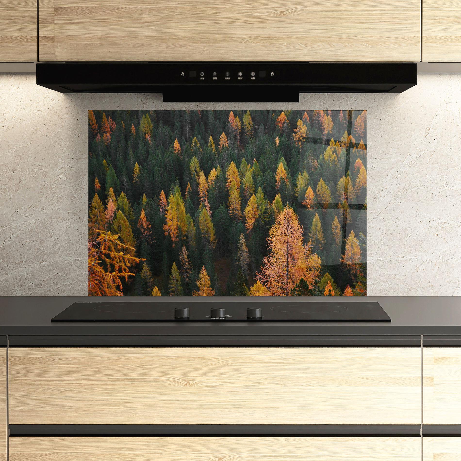 Panou Sticla Bucatarie Orange Trees mockup 3