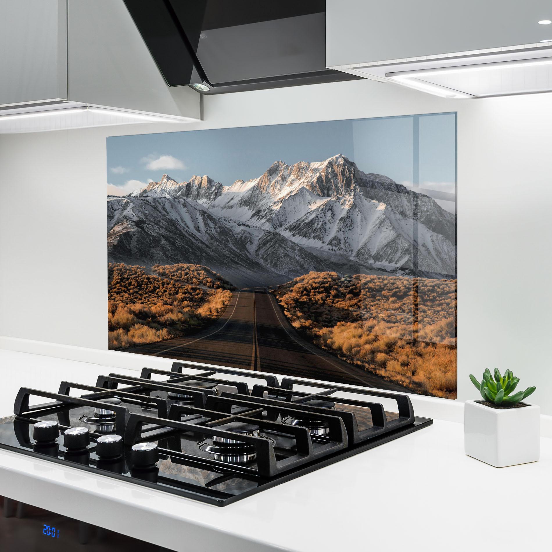 Panou Sticla Bucatarie Autumn Mountain View mockup 6