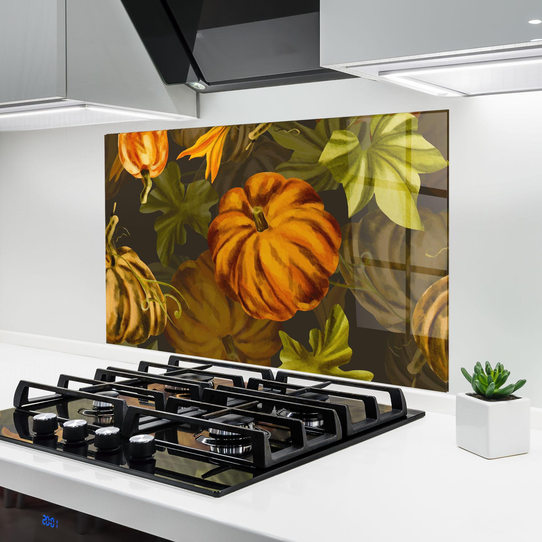 Panou Sticla Bucatarie Autumn Pattern mockup 6