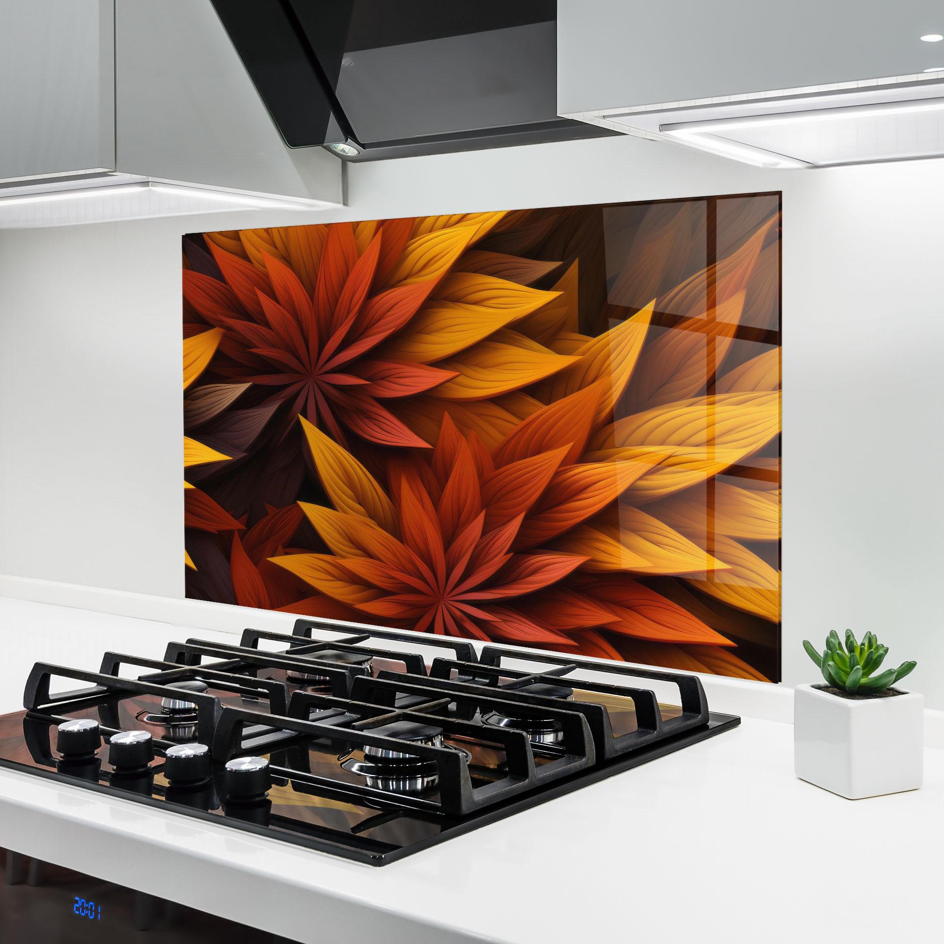 Panou Sticla Bucatarie Colorful Autumn mockup 6