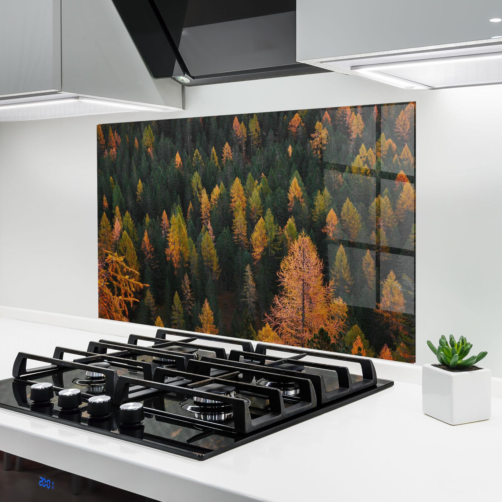 Panou Sticla Bucatarie Orange Trees mockup 6